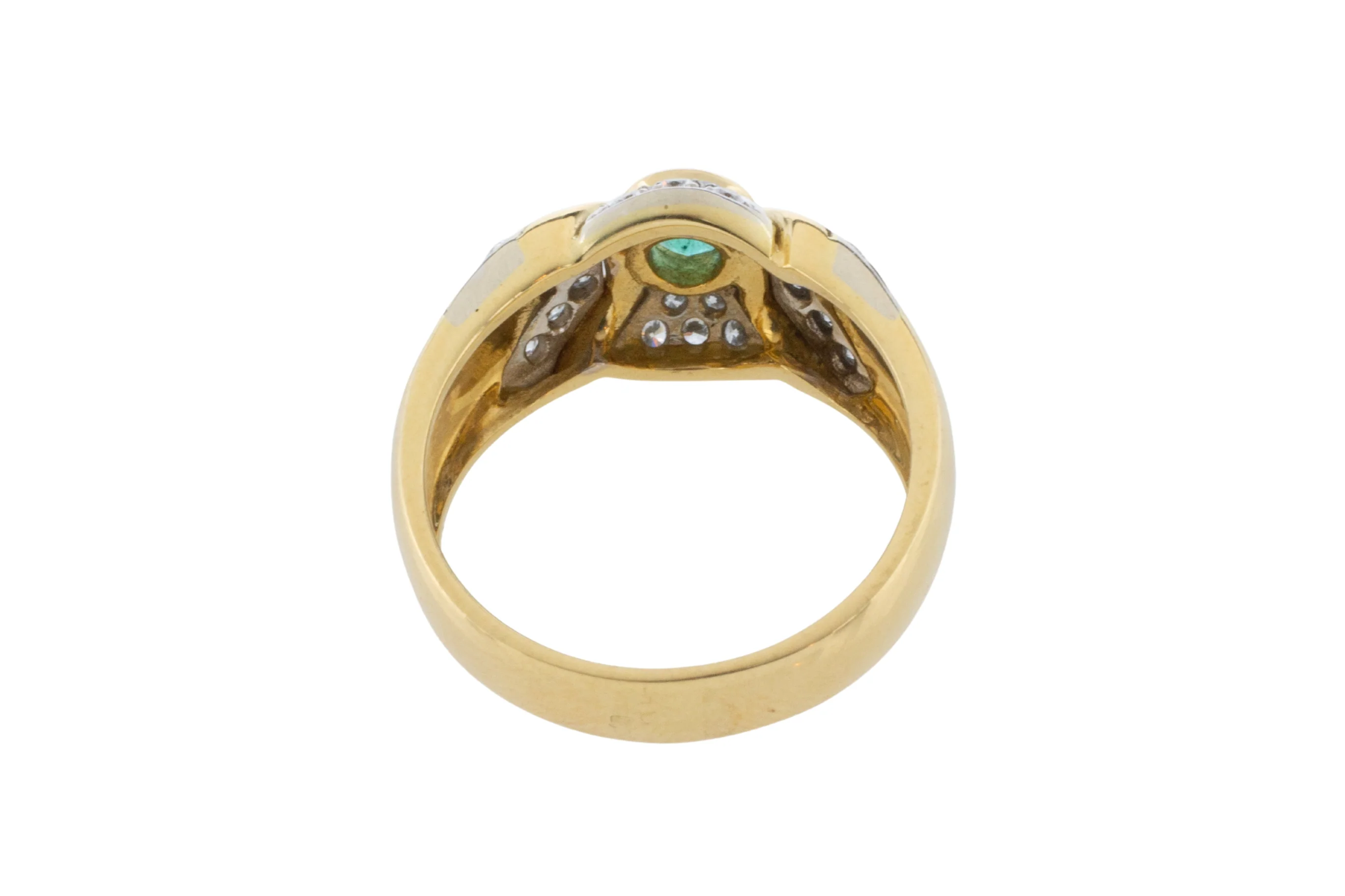 Emerald and diamond ring in 18 carat gold - Image 6