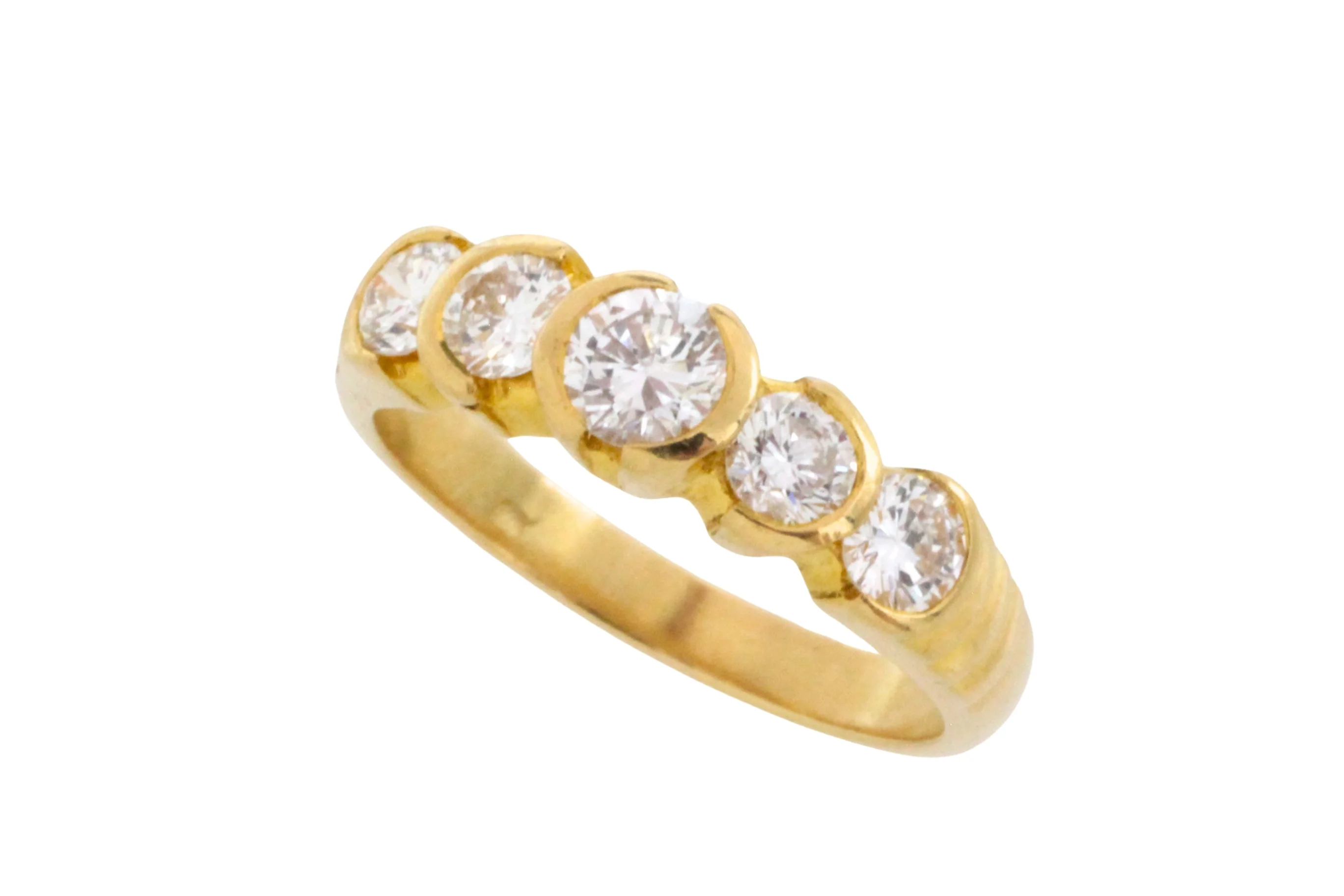 Five stone diamond ring in 18 carat gold - Image 2