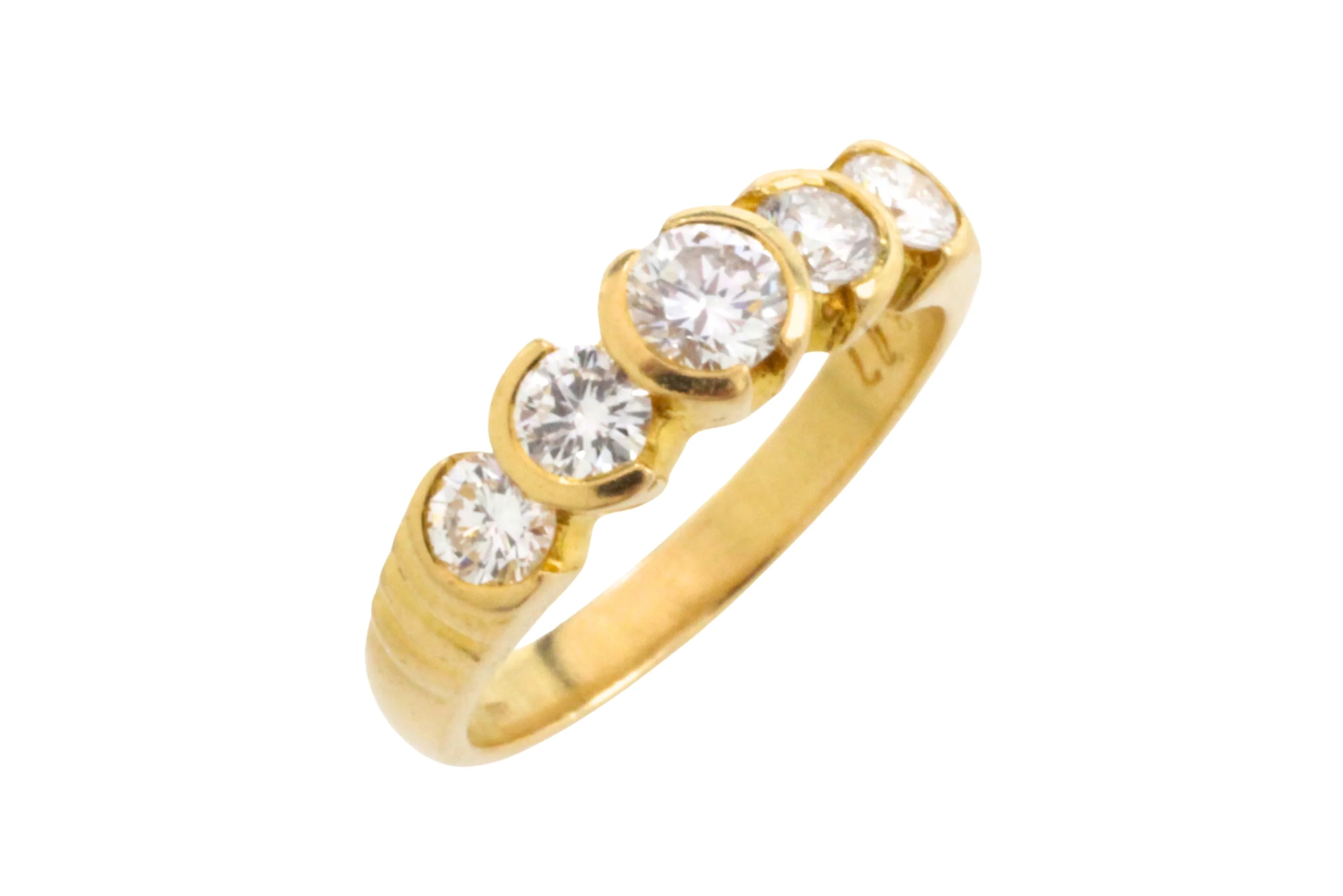 Five stone diamond ring in 18 carat gold - Image 3