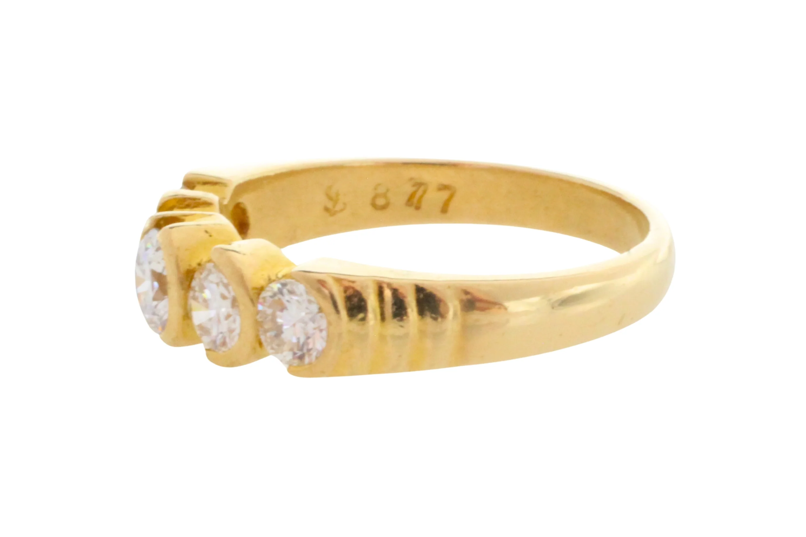 Five stone diamond ring in 18 carat gold - Image 5