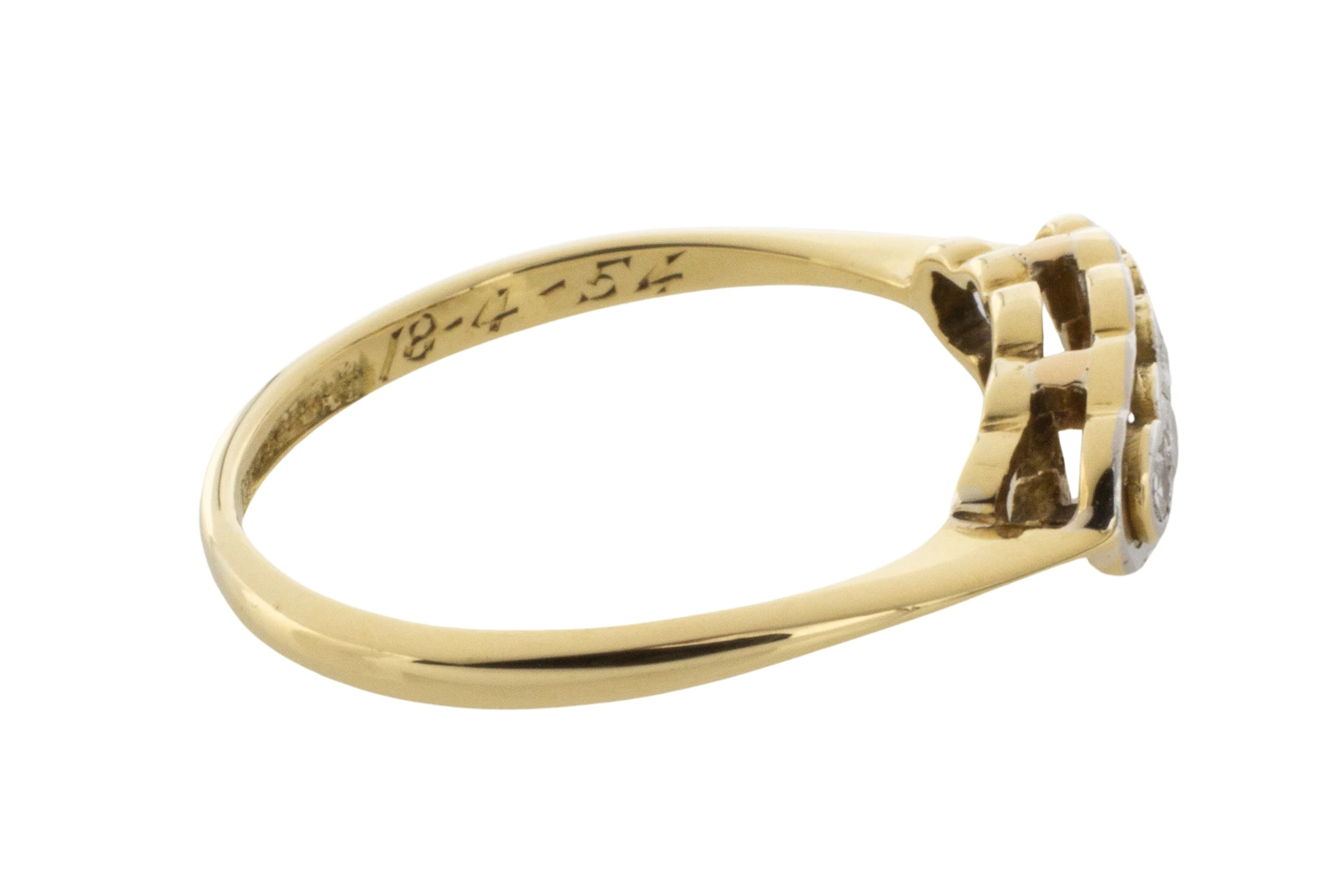 Five stone diamond ring in 18 carat gold and platinum - Image 5