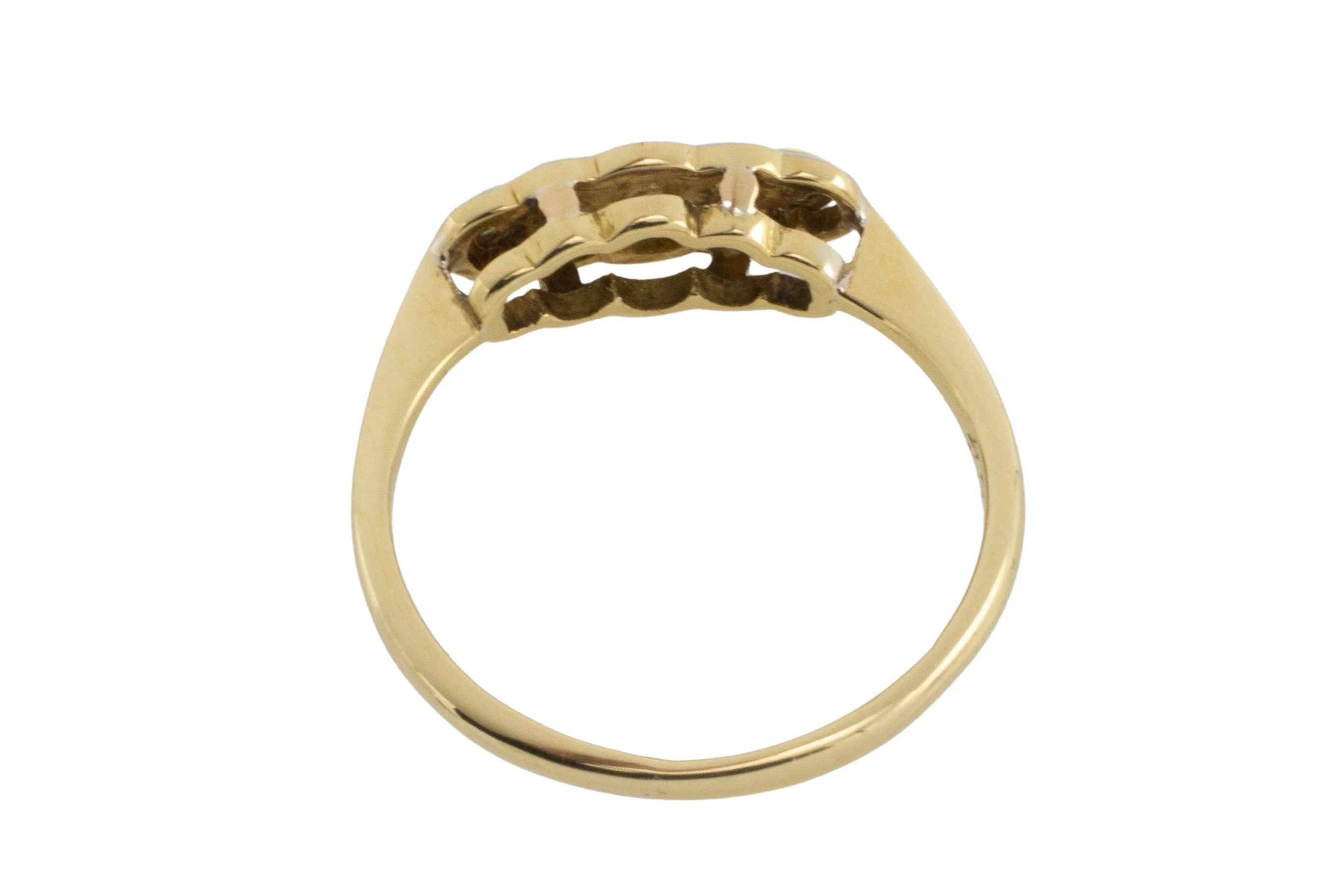 Five stone diamond ring in 18 carat gold and platinum - Image 6