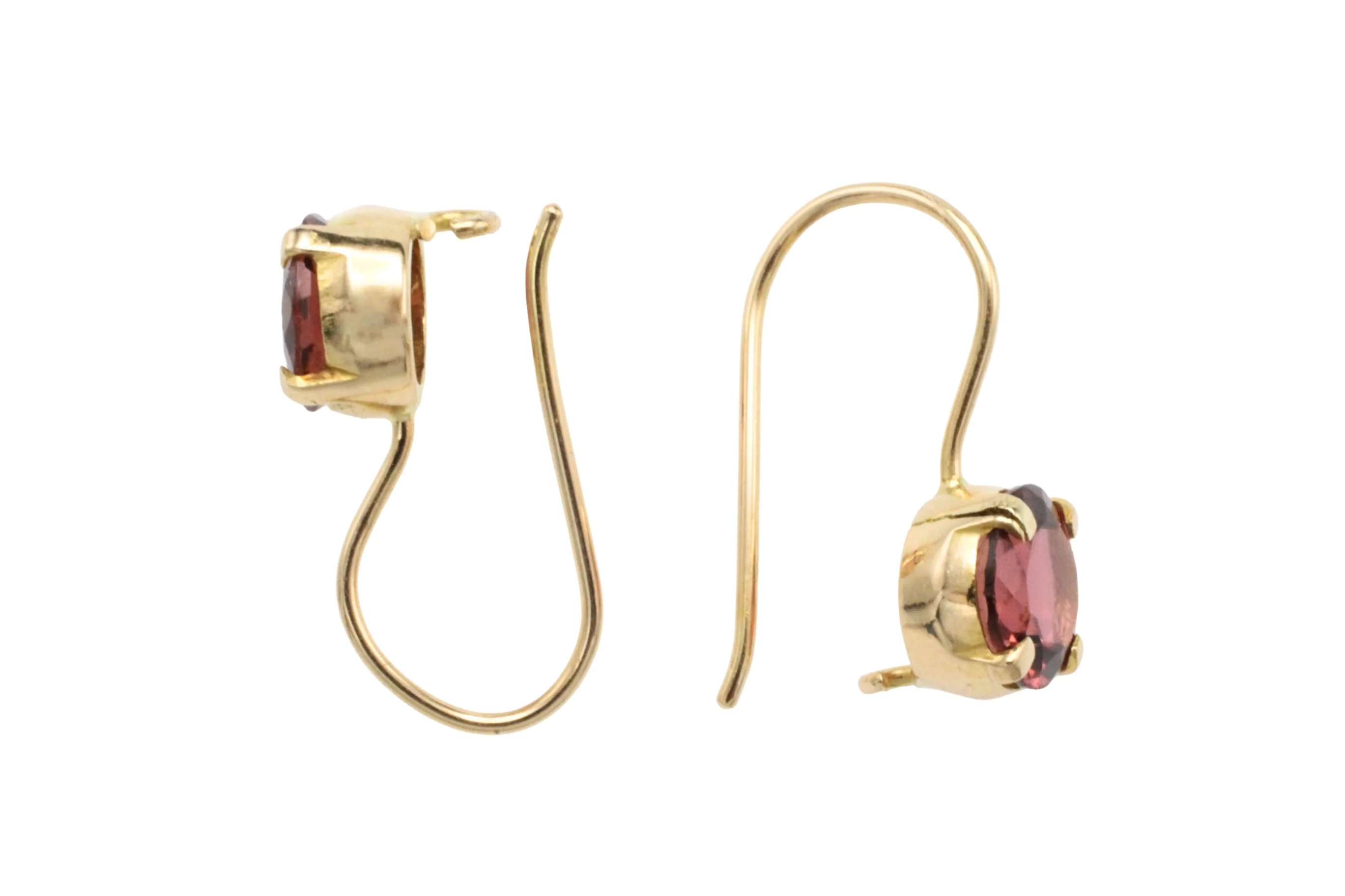 Garnet earrings in 14 carat gold - Image 6