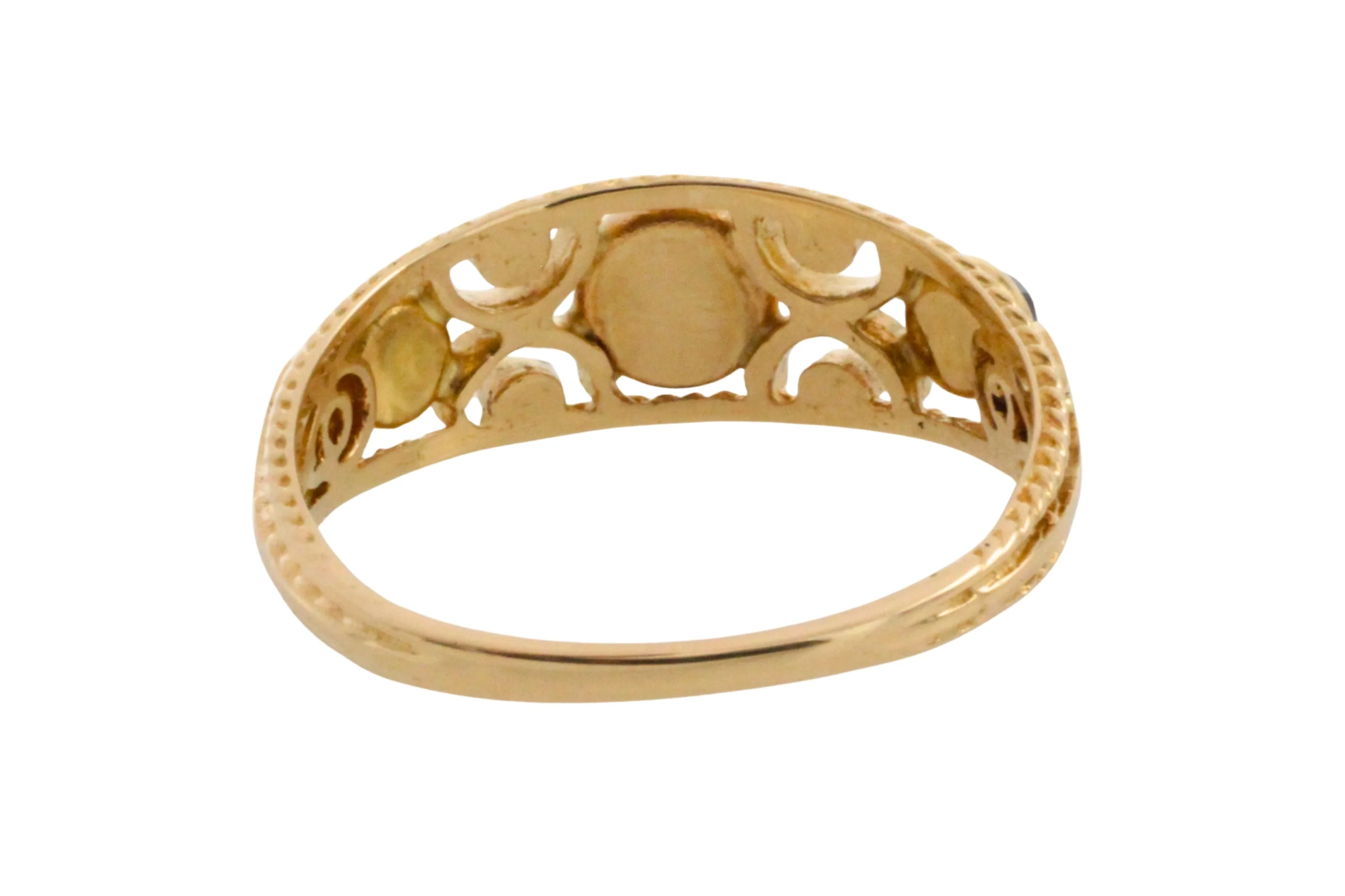 Garnet filigree ring in 14 carat gold - Image 6