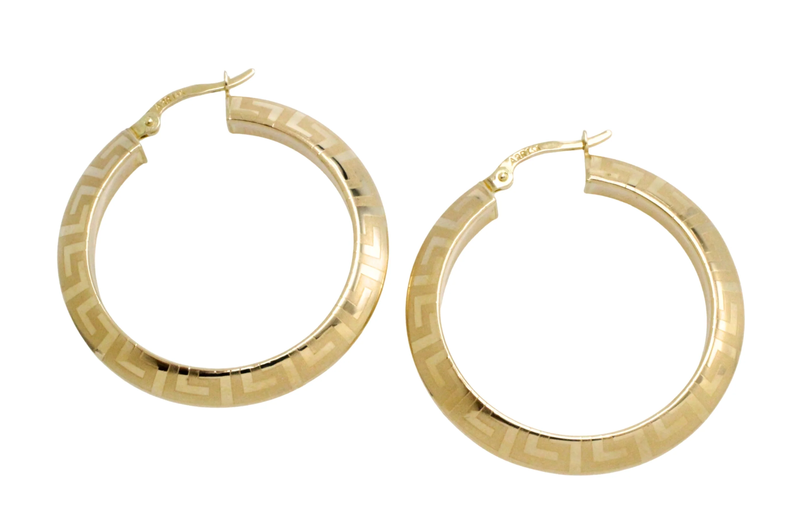 Hoop earrings with a meander - Image 2