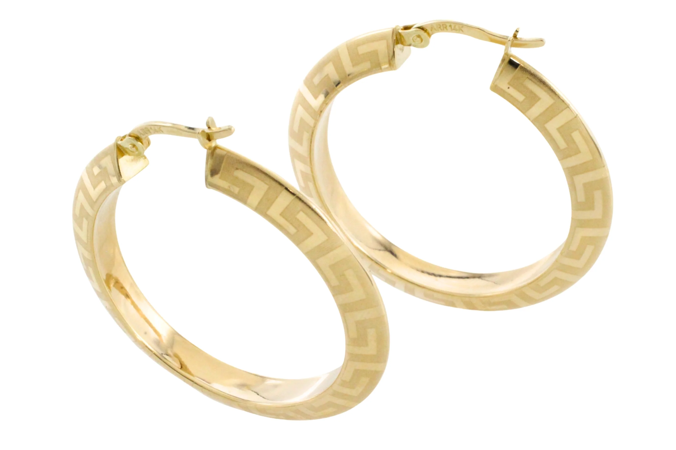 Hoop earrings with a meander - Image 5