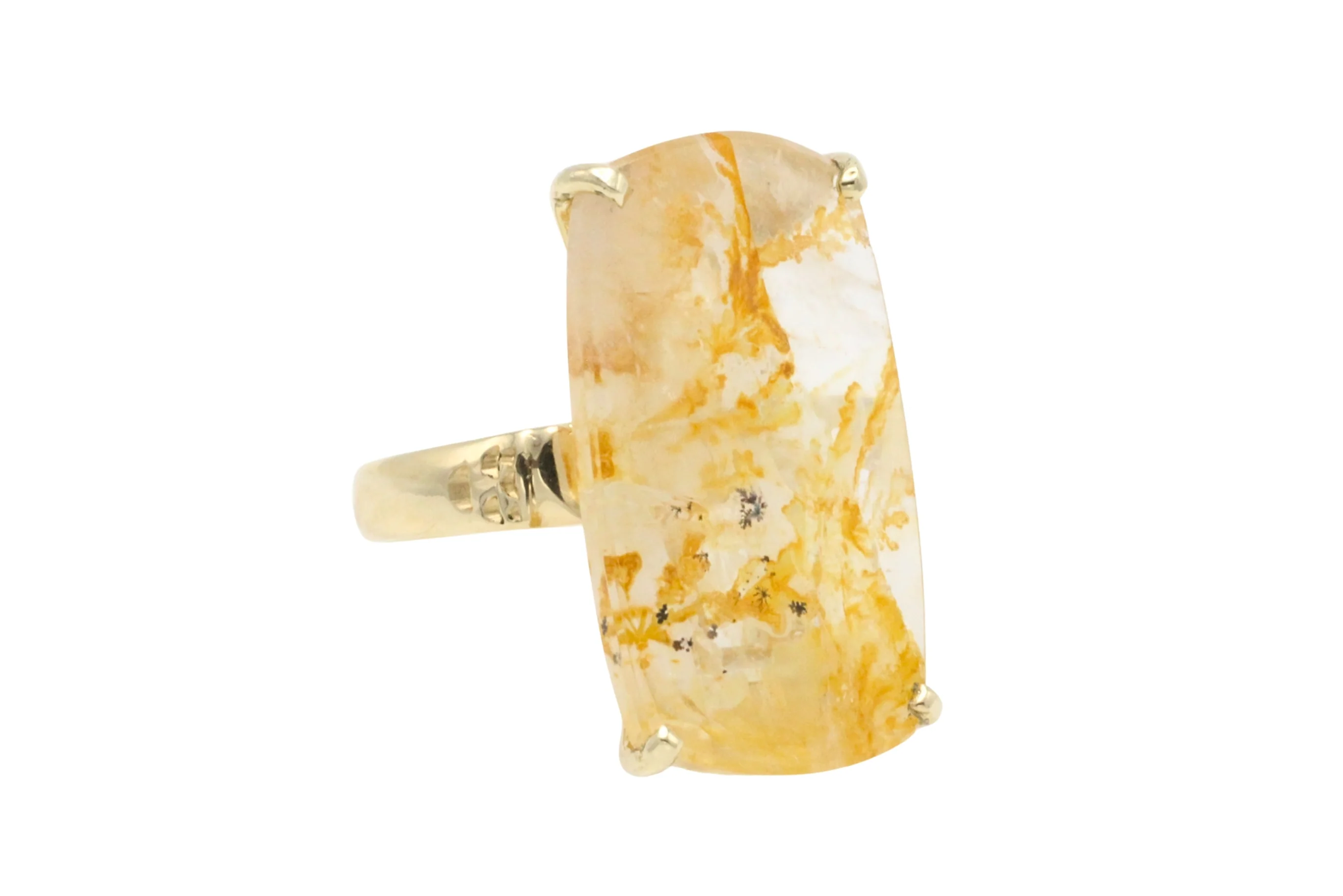 Large rock crystal ring in 14 carat gold - Image 3