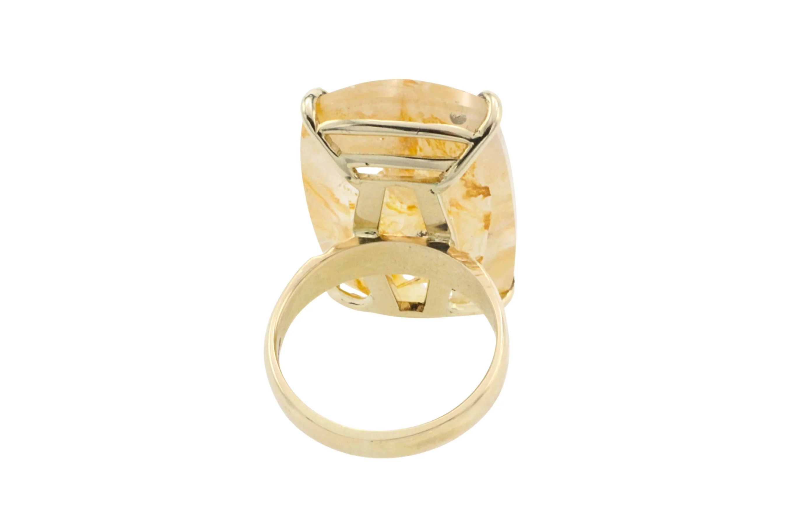 Large rock crystal ring in 14 carat gold - Image 6