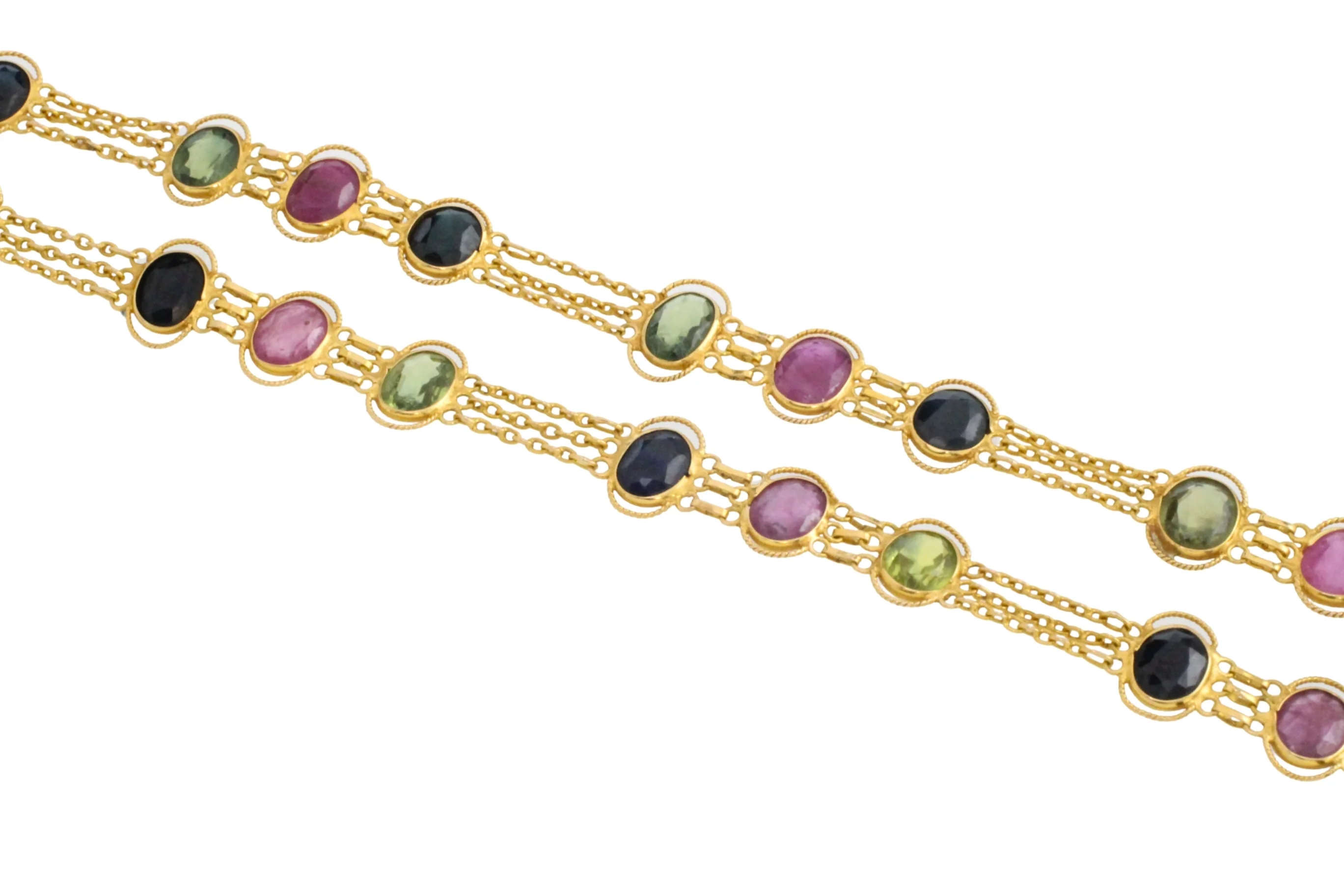 Multi gem collier in 18 carat gold - Image 3