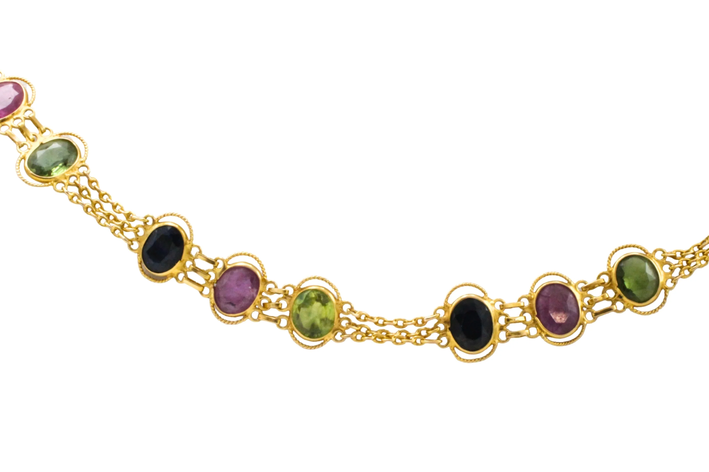 Multi gem collier in 18 carat gold - Image 4