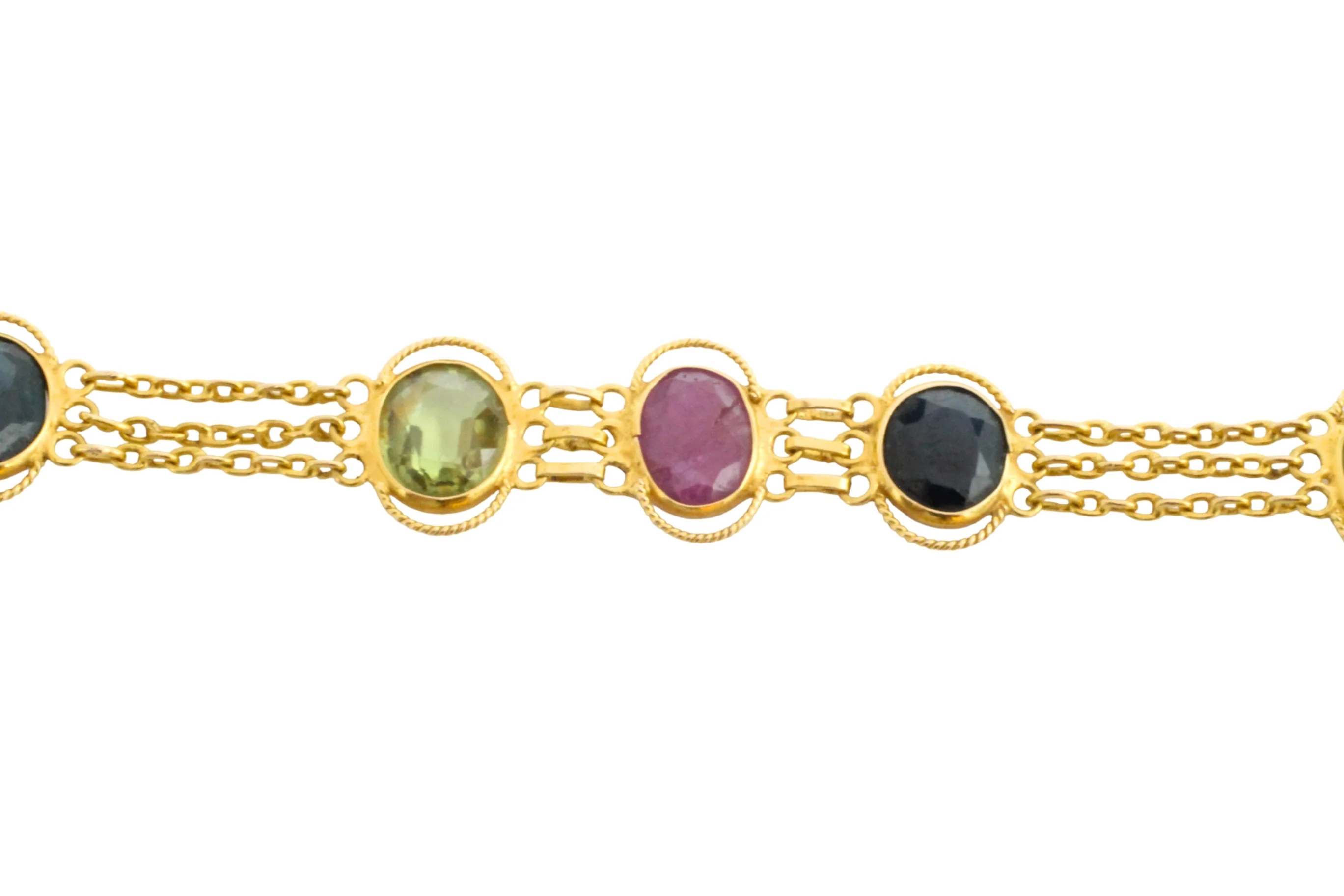 Multi gem collier in 18 carat gold - Image 5