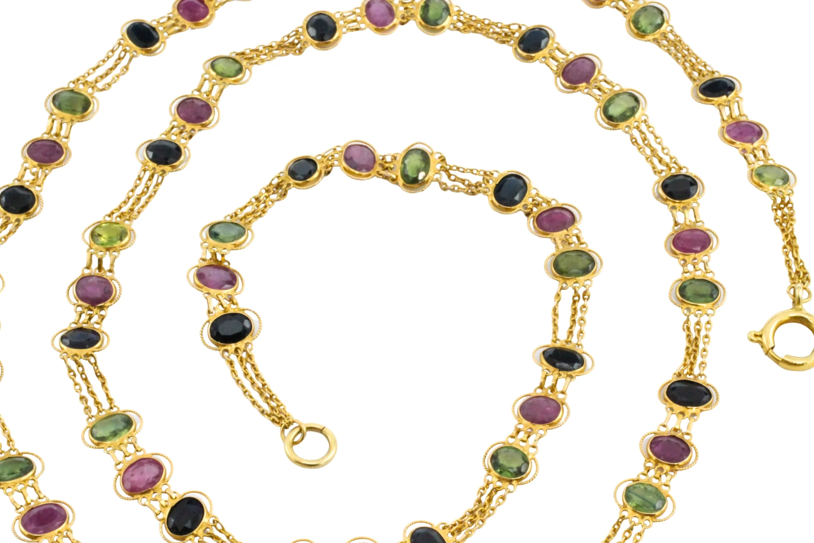 Multi gem collier in 18 carat gold - Image 7