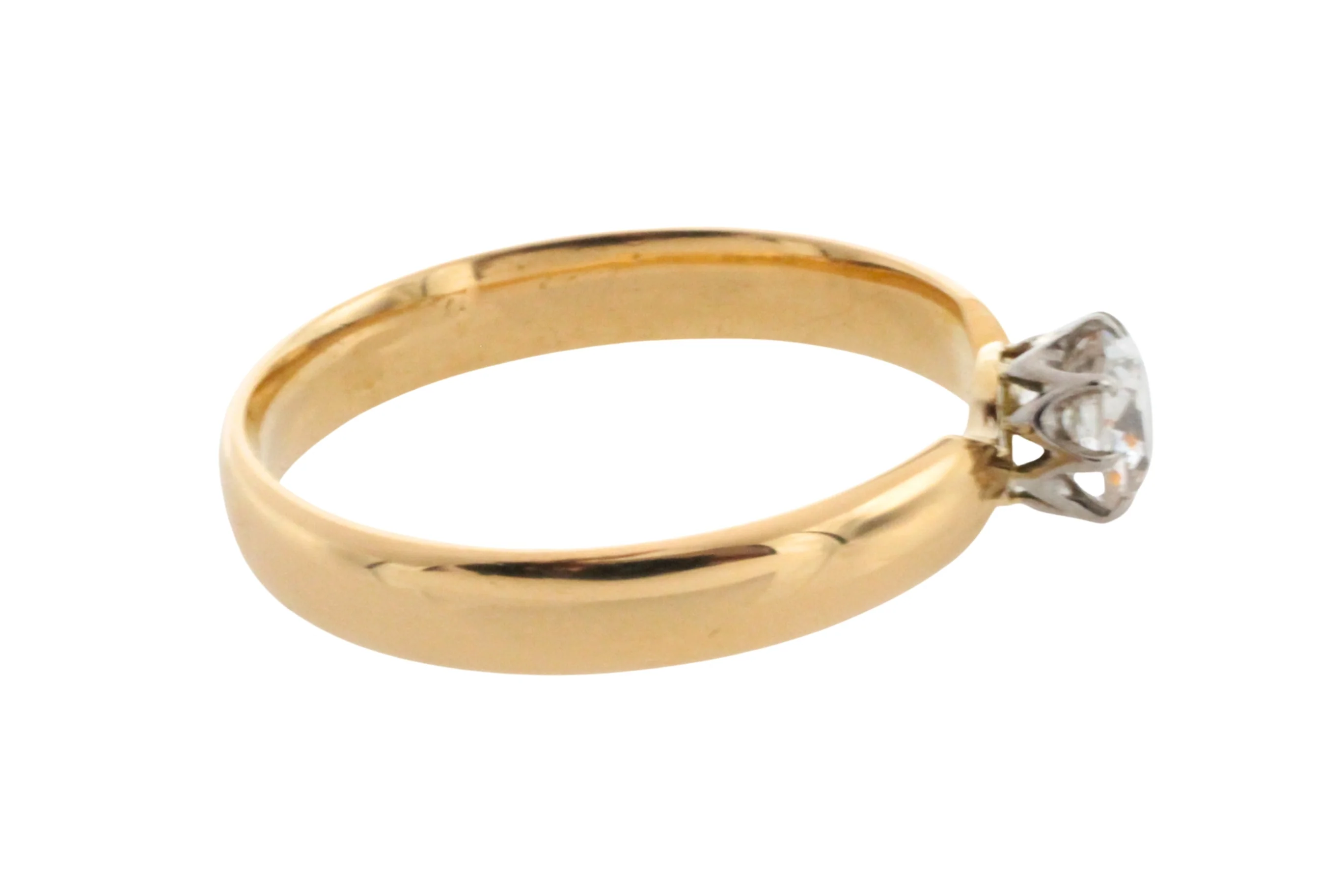 Old cut diamond solitaire ring - Image 5