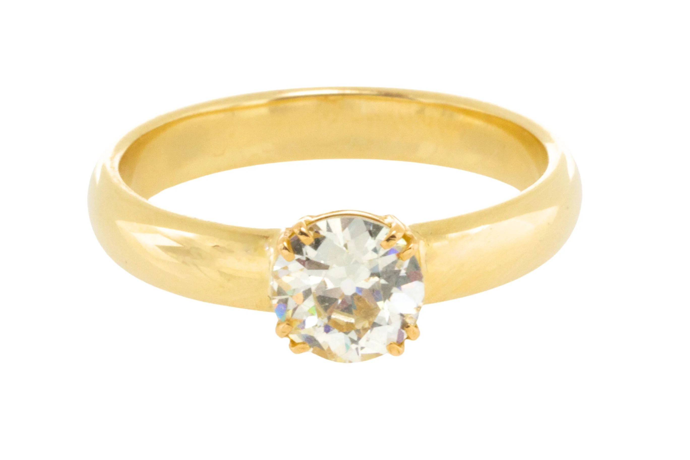 Old cut diamond solitaire ring in 18 carat gold - Image 3