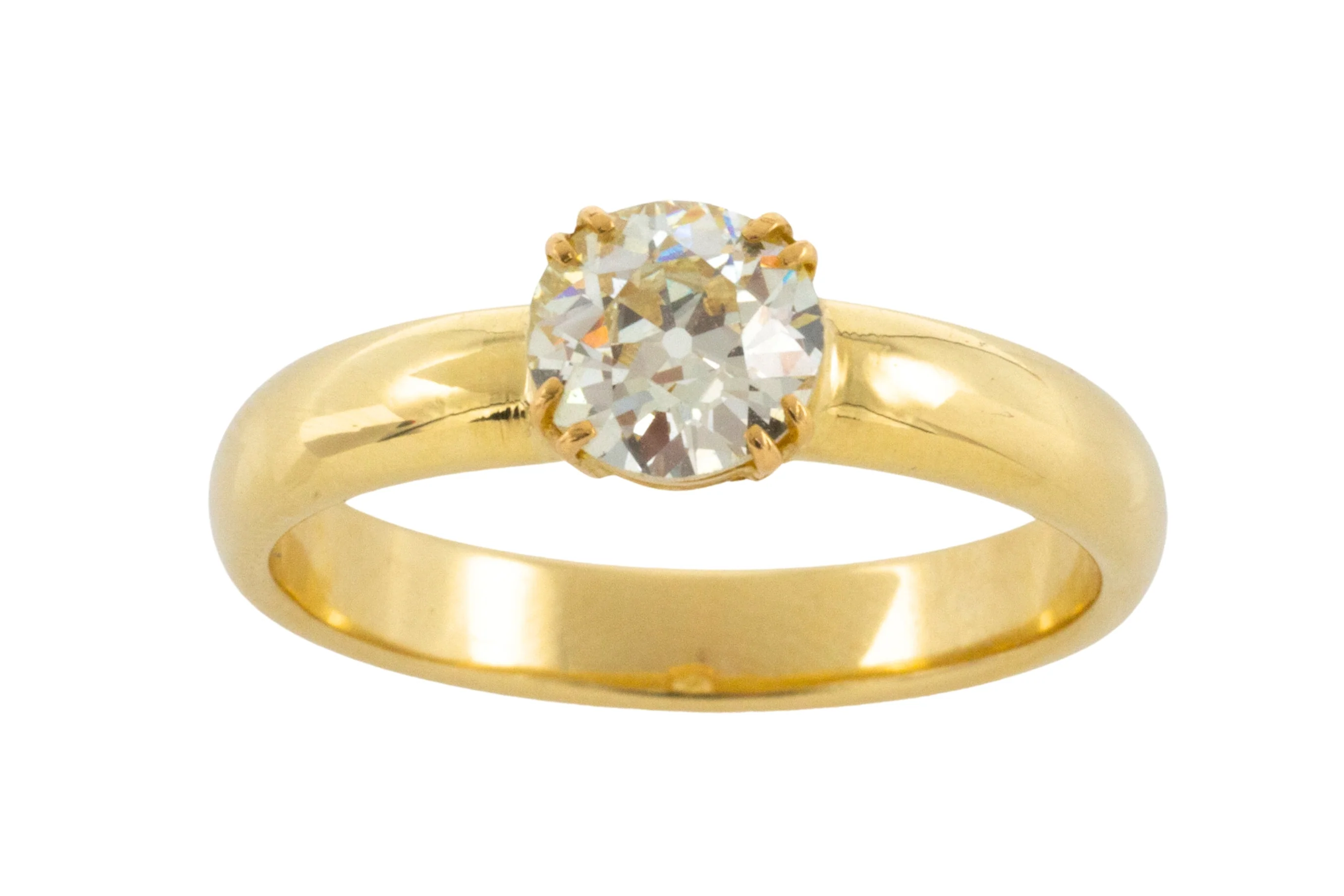 Old cut diamond solitaire ring in 18 carat gold - Image 4