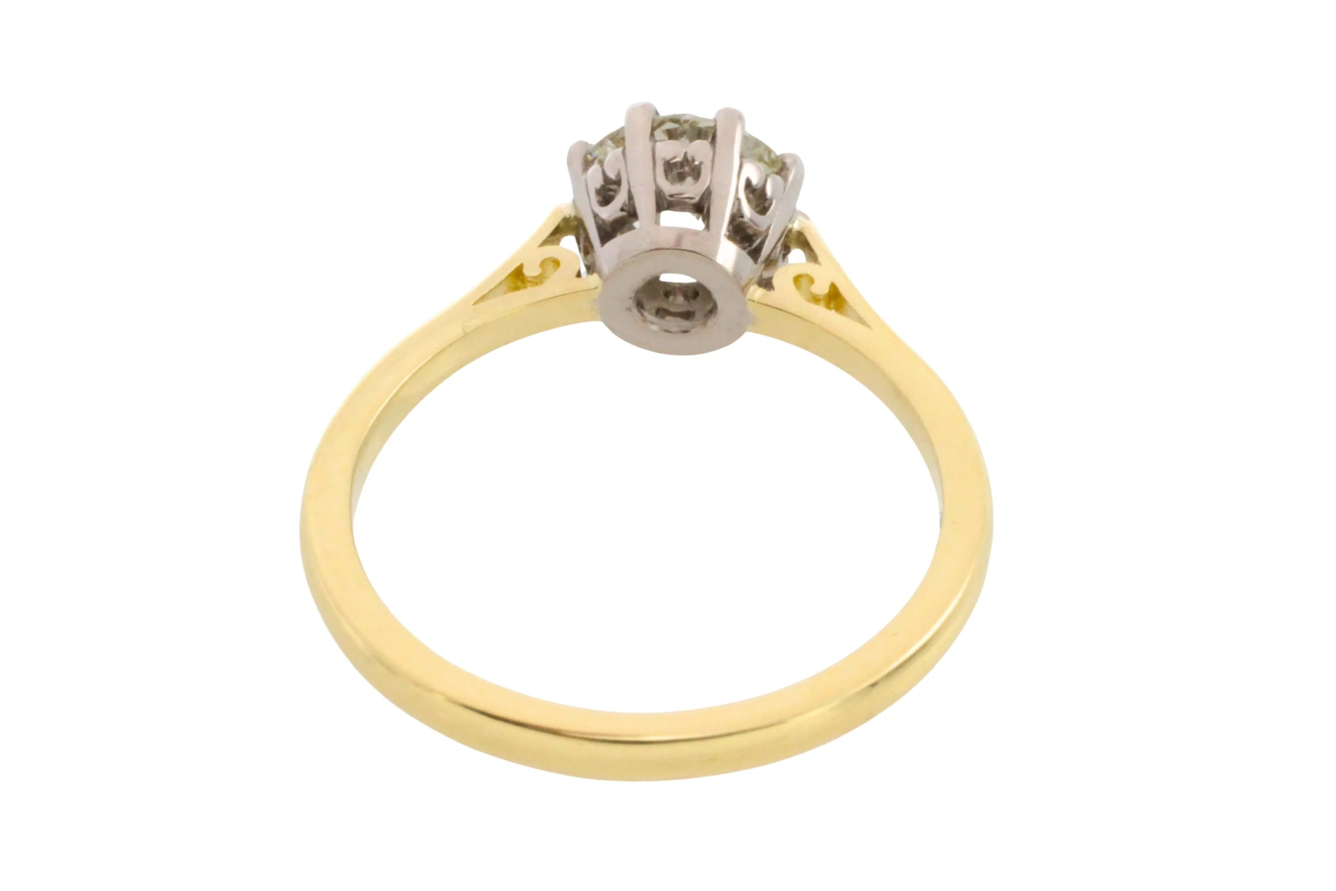 Old European cut diamond solitaire ring - Image 7