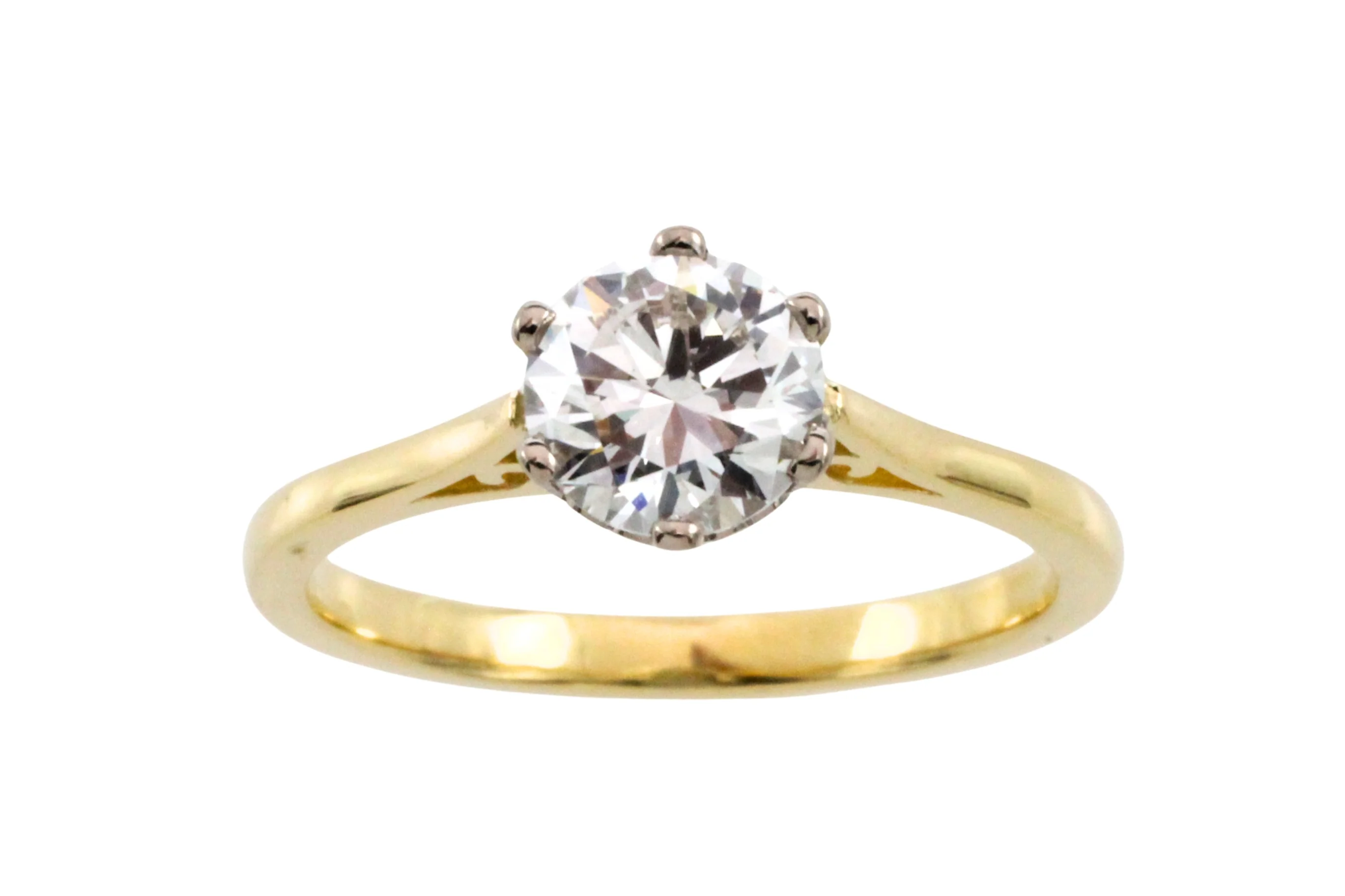 One carat diamond solitaire ring in 18 carat gold - Image 2