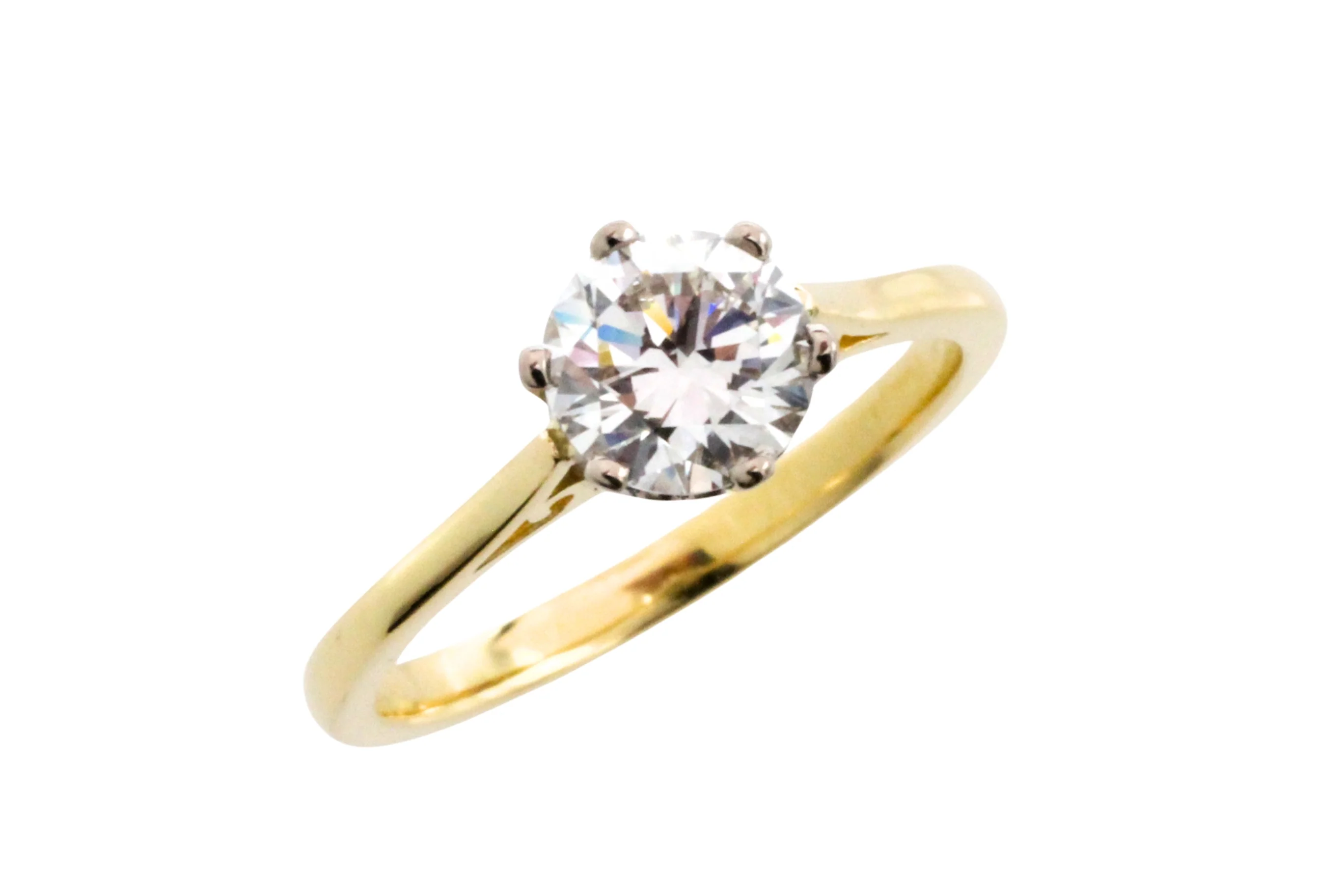 One carat diamond solitaire ring in 18 carat gold - Image 3