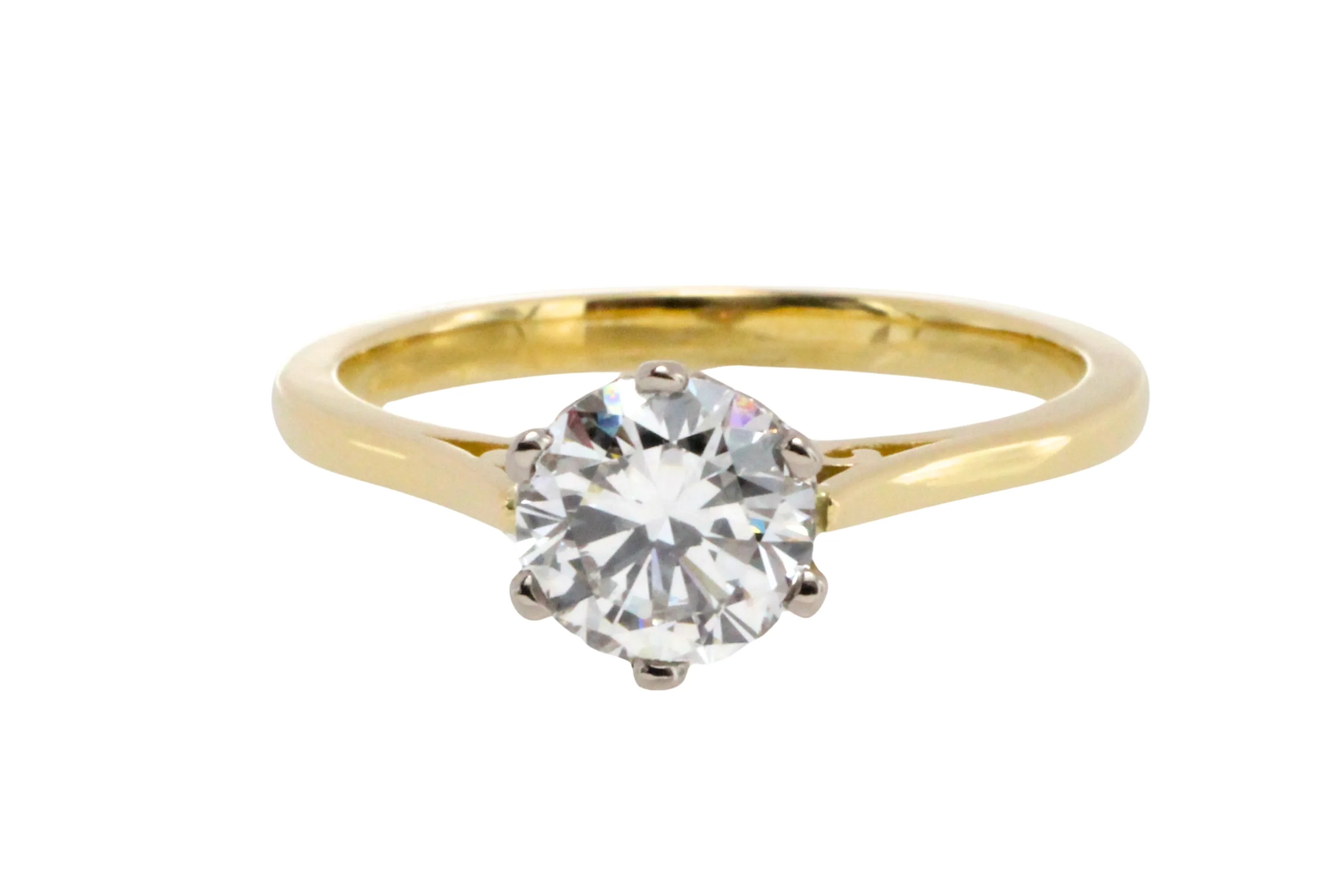One carat diamond solitaire ring in 18 carat gold - Image 4