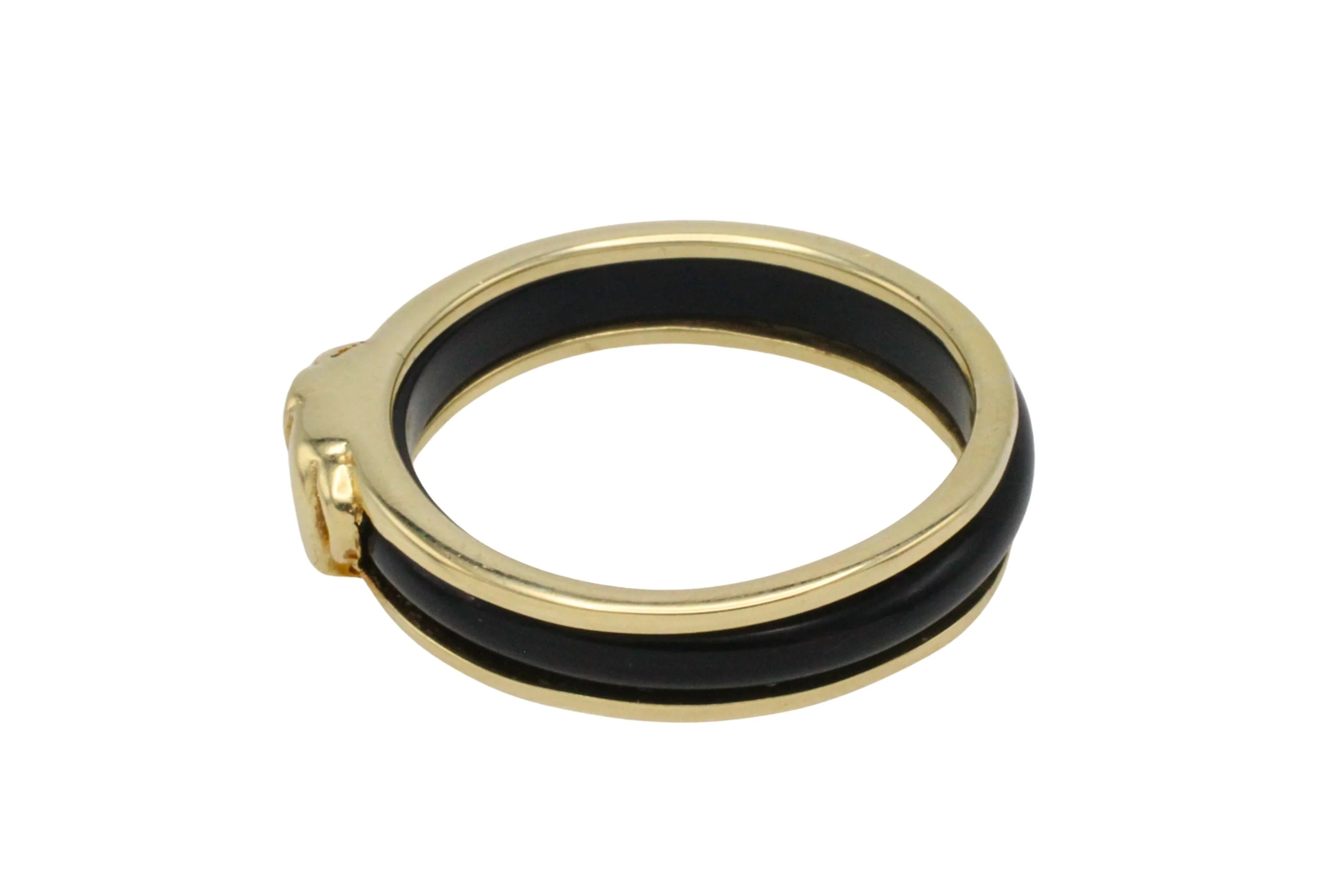 Onyx elephant ring in 14 carat gold - Image 4