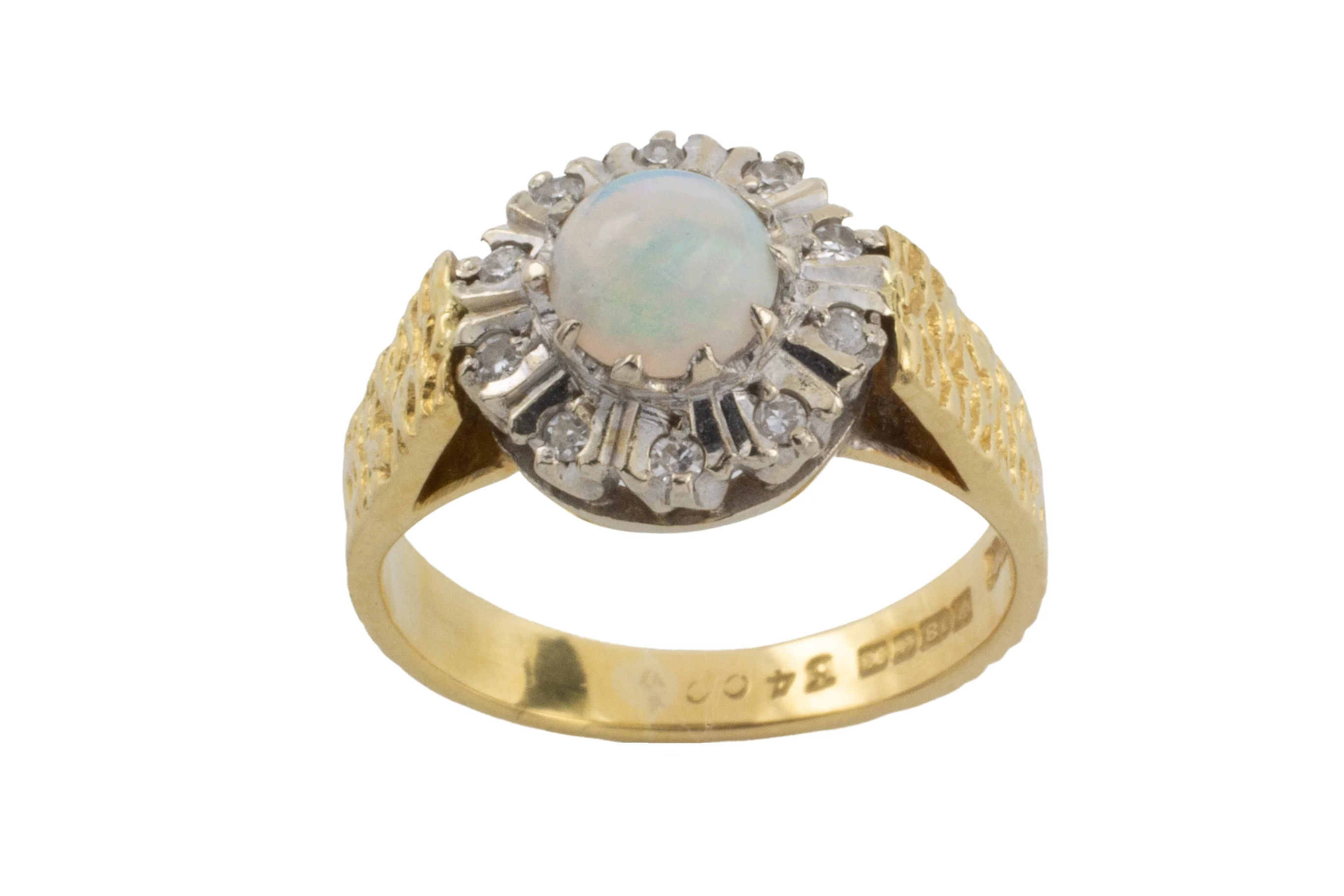 Opal and diamond ring in 18 carat gold - Image 2
