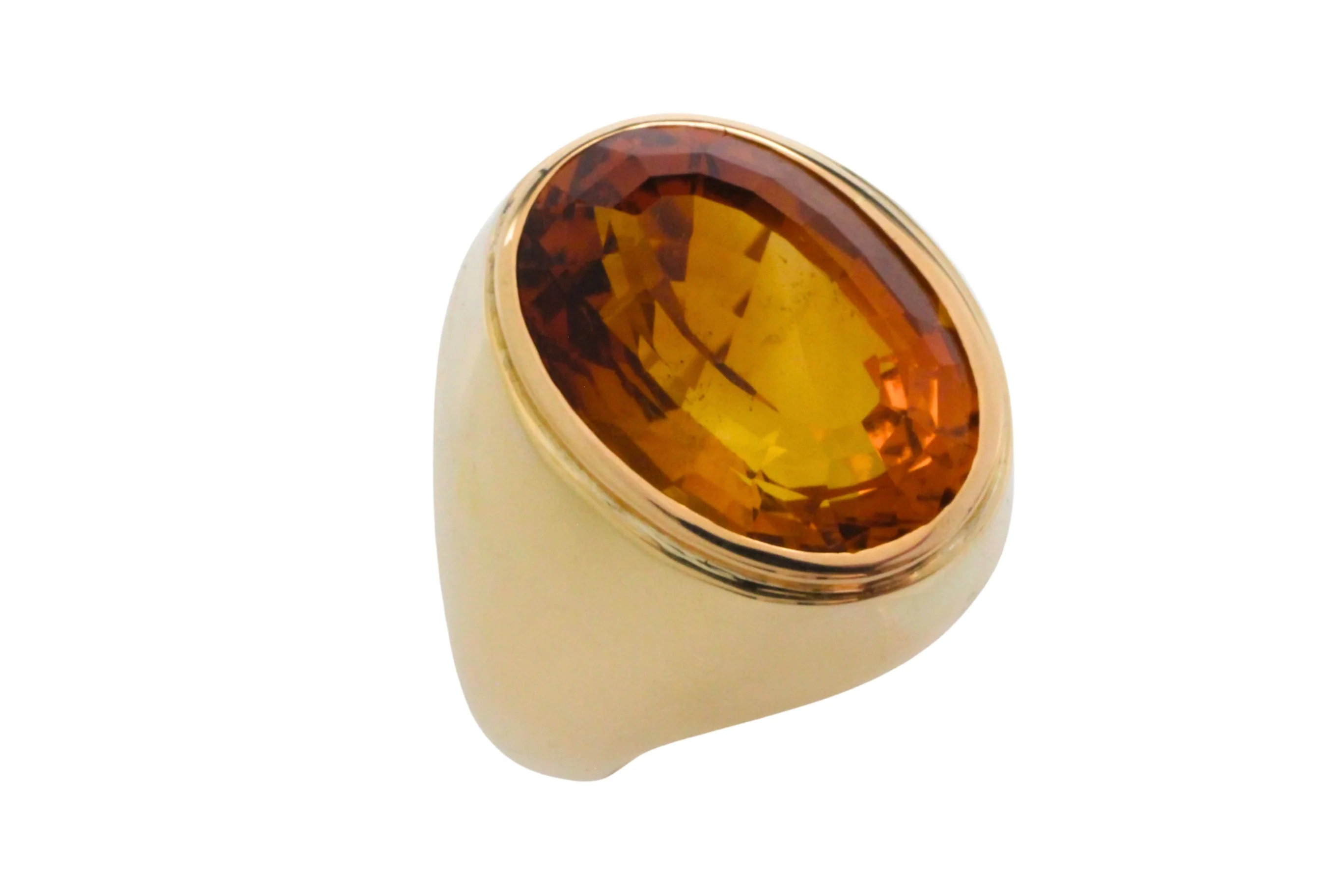 Oval Citrine ring in 14 carat gold - Image 3