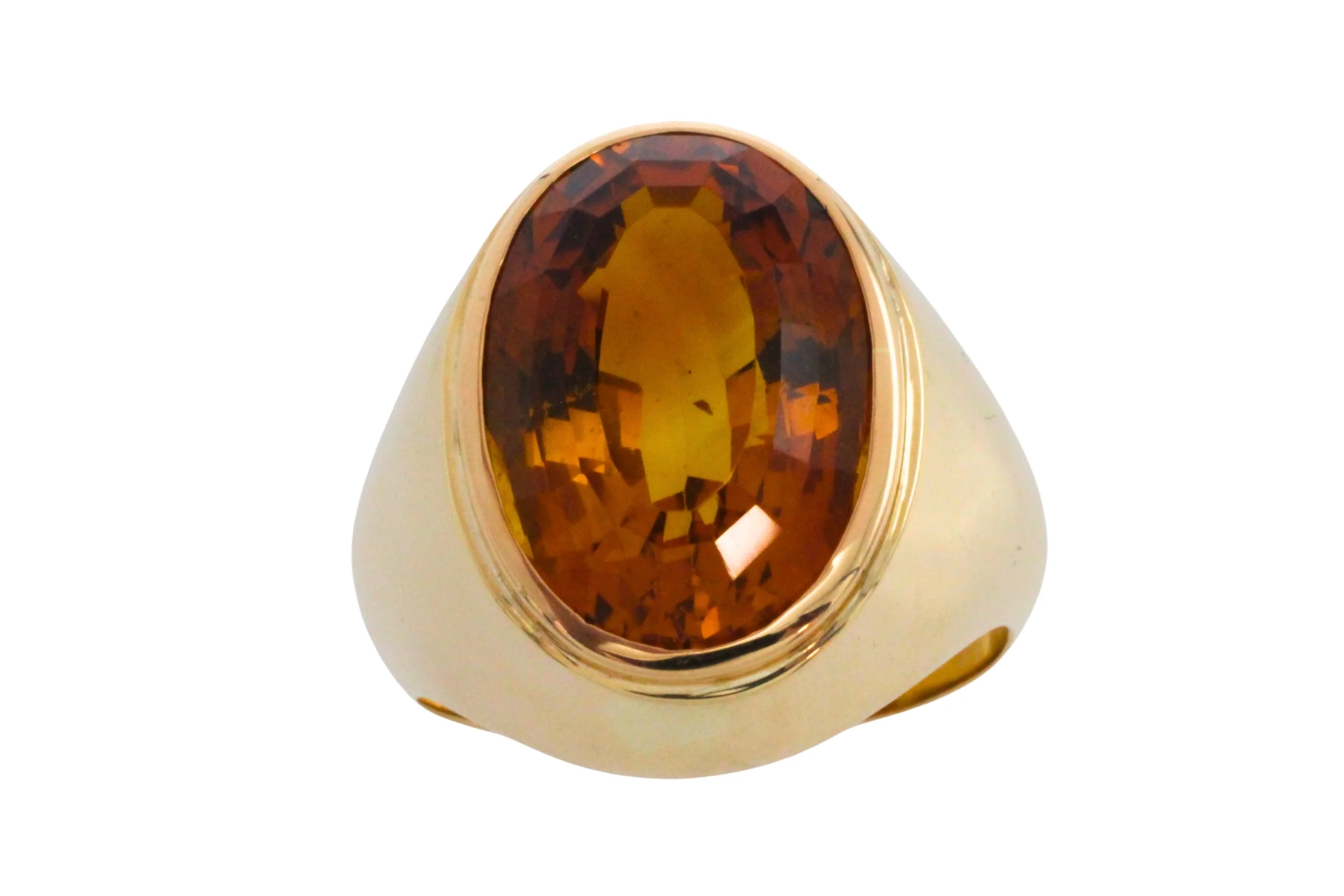 Oval Citrine ring in 14 carat gold - Image 4