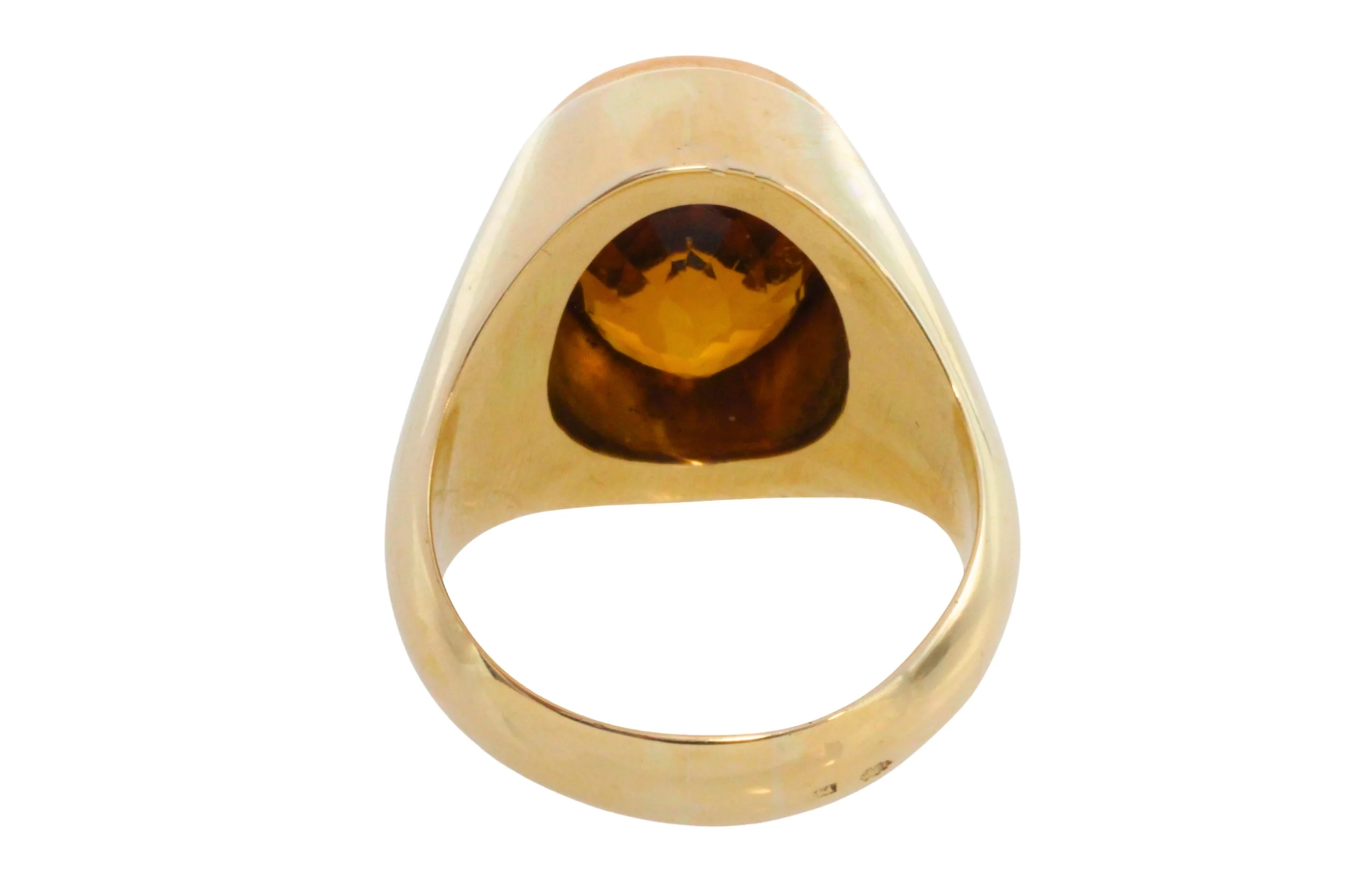 Oval Citrine ring in 14 carat gold - Image 5