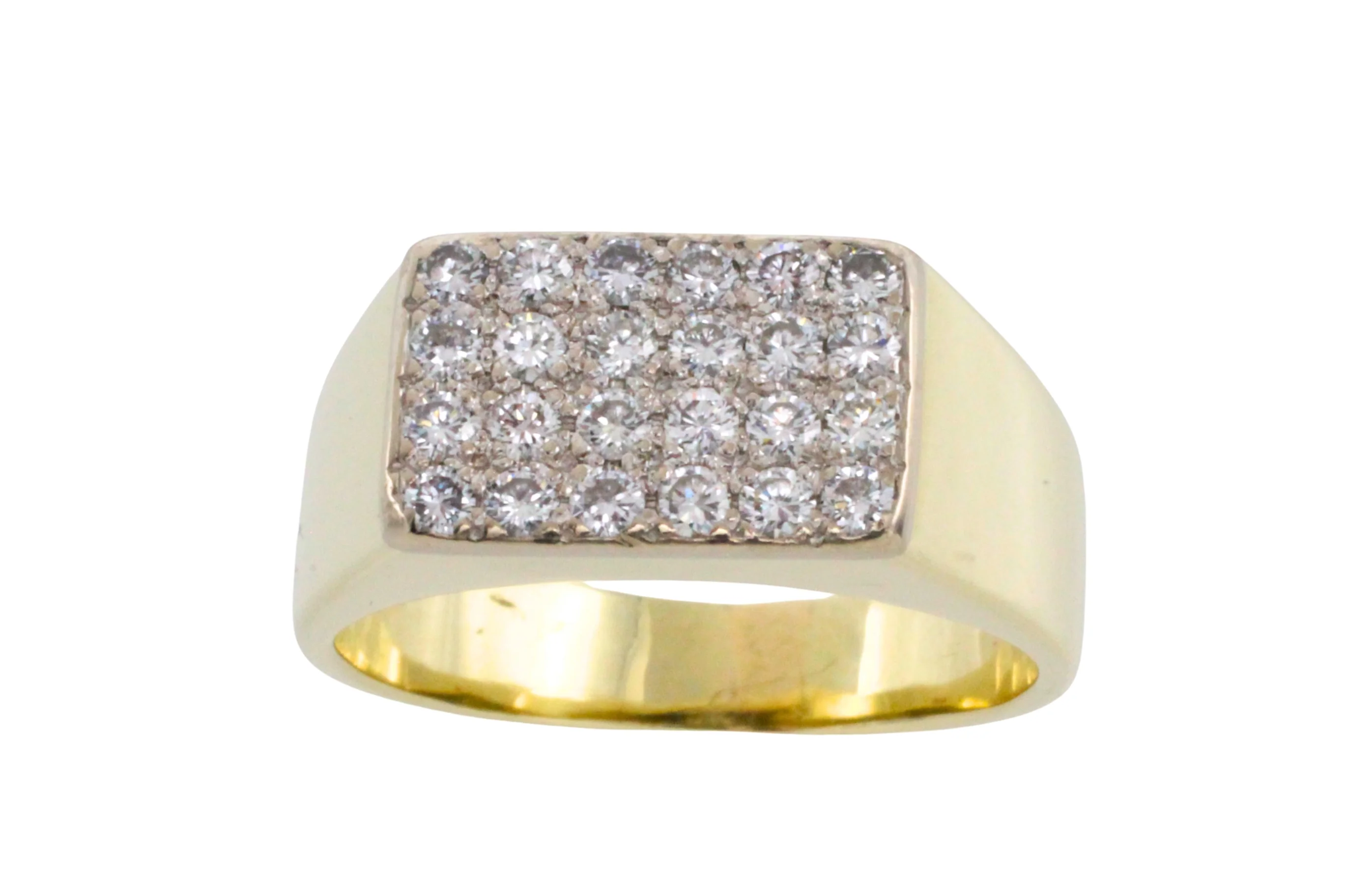 Pave set diamond ring in 14 carat gold - Image 2