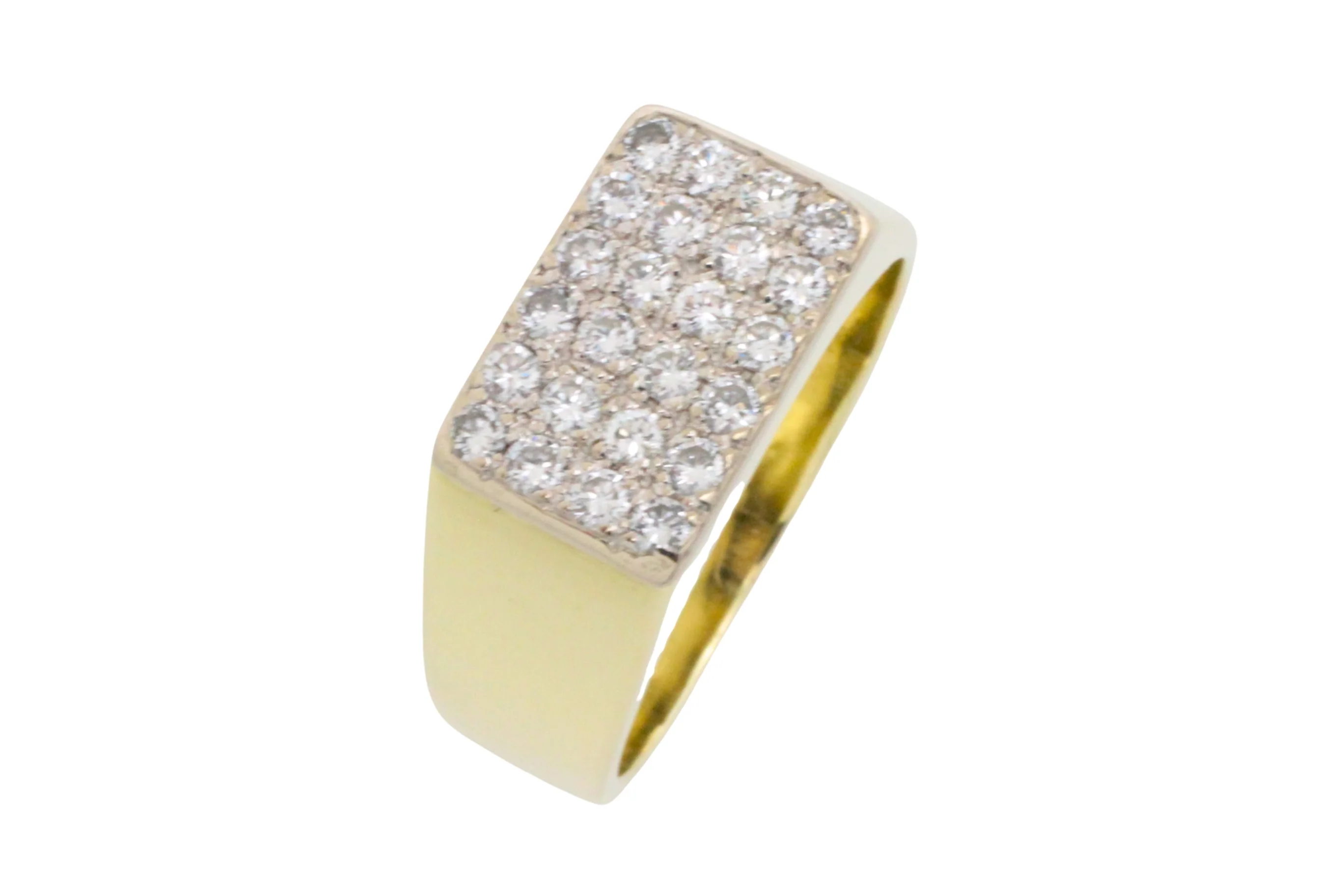 Pave set diamond ring in 14 carat gold - Image 3