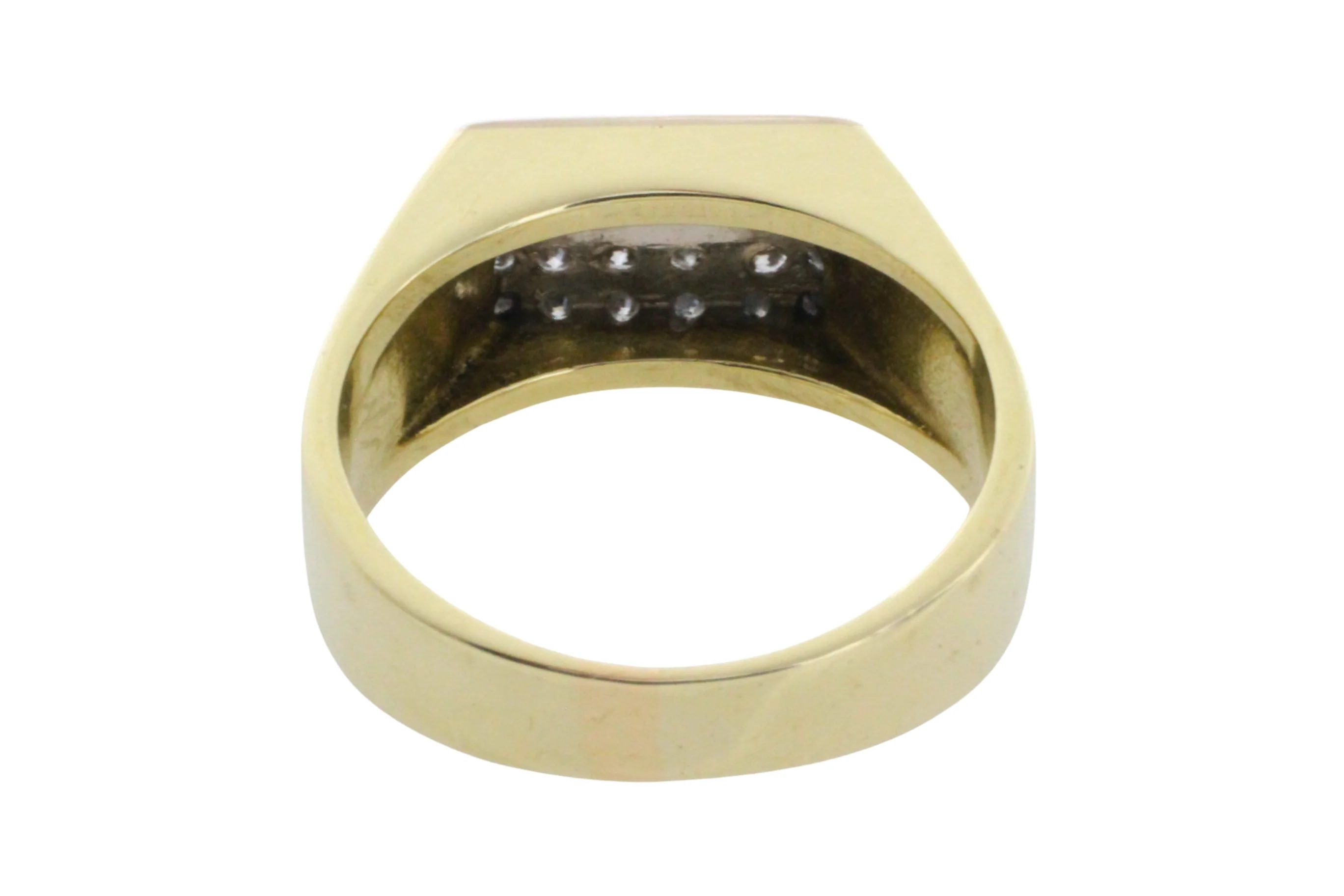 Pave set diamond ring in 14 carat gold - Image 5