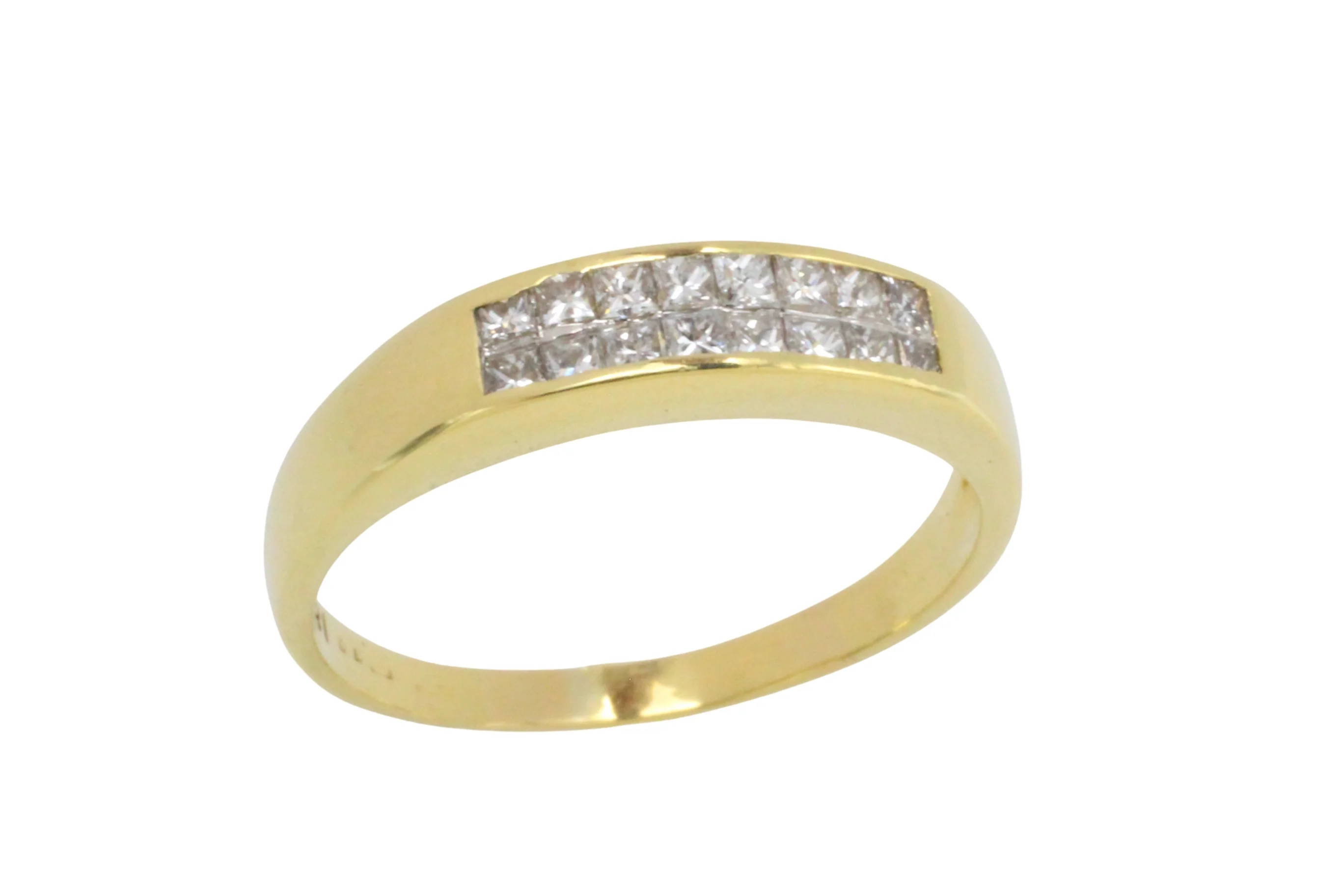 Princess cut diamond ring in 18 carat gold - Image 2