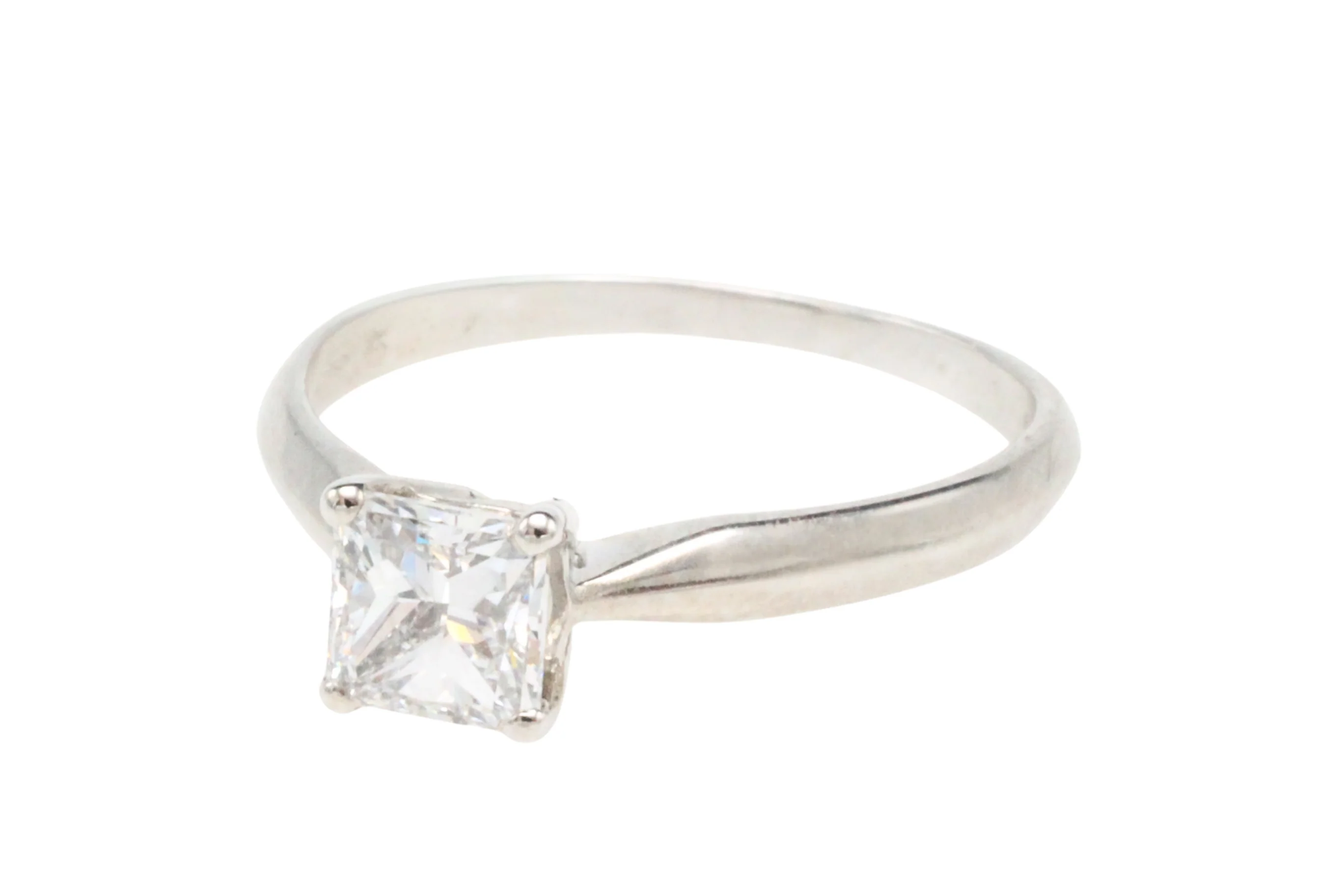 Princess cut diamond ring in white gold - Image 2