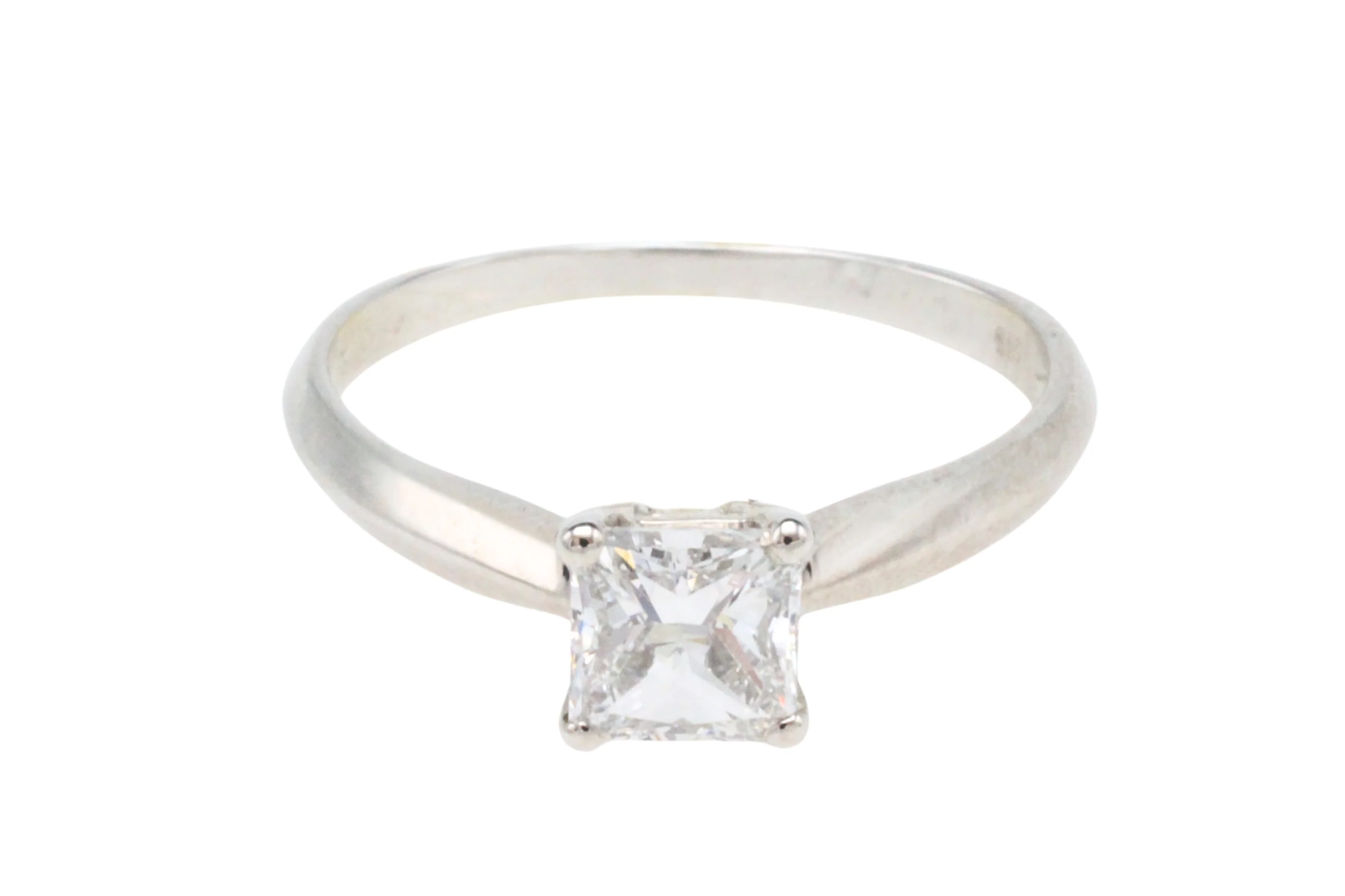 Princess cut diamond ring in white gold - Image 4