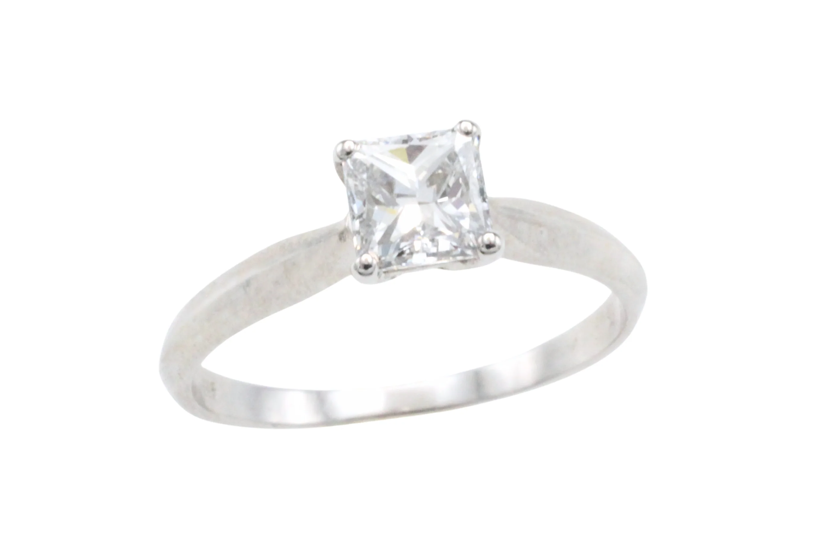 Princess cut diamond ring in white gold - Image 5