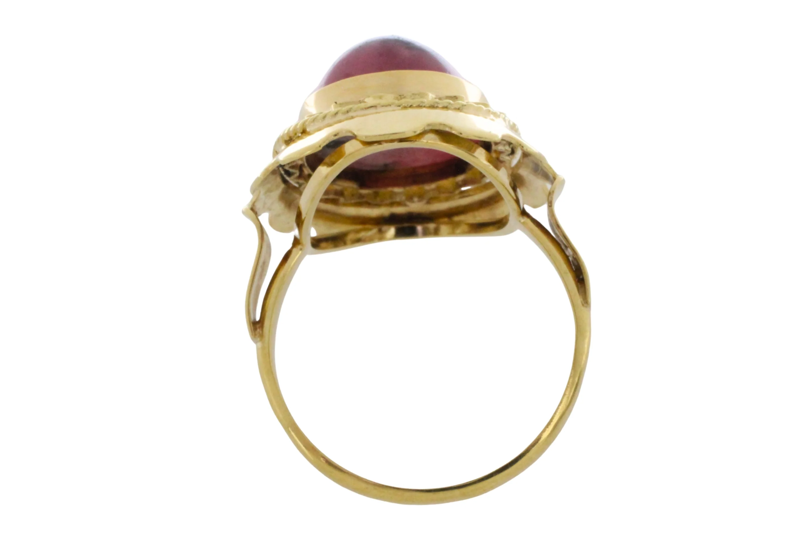 Rhodochrosite ring in 14 carat gold - Image 4