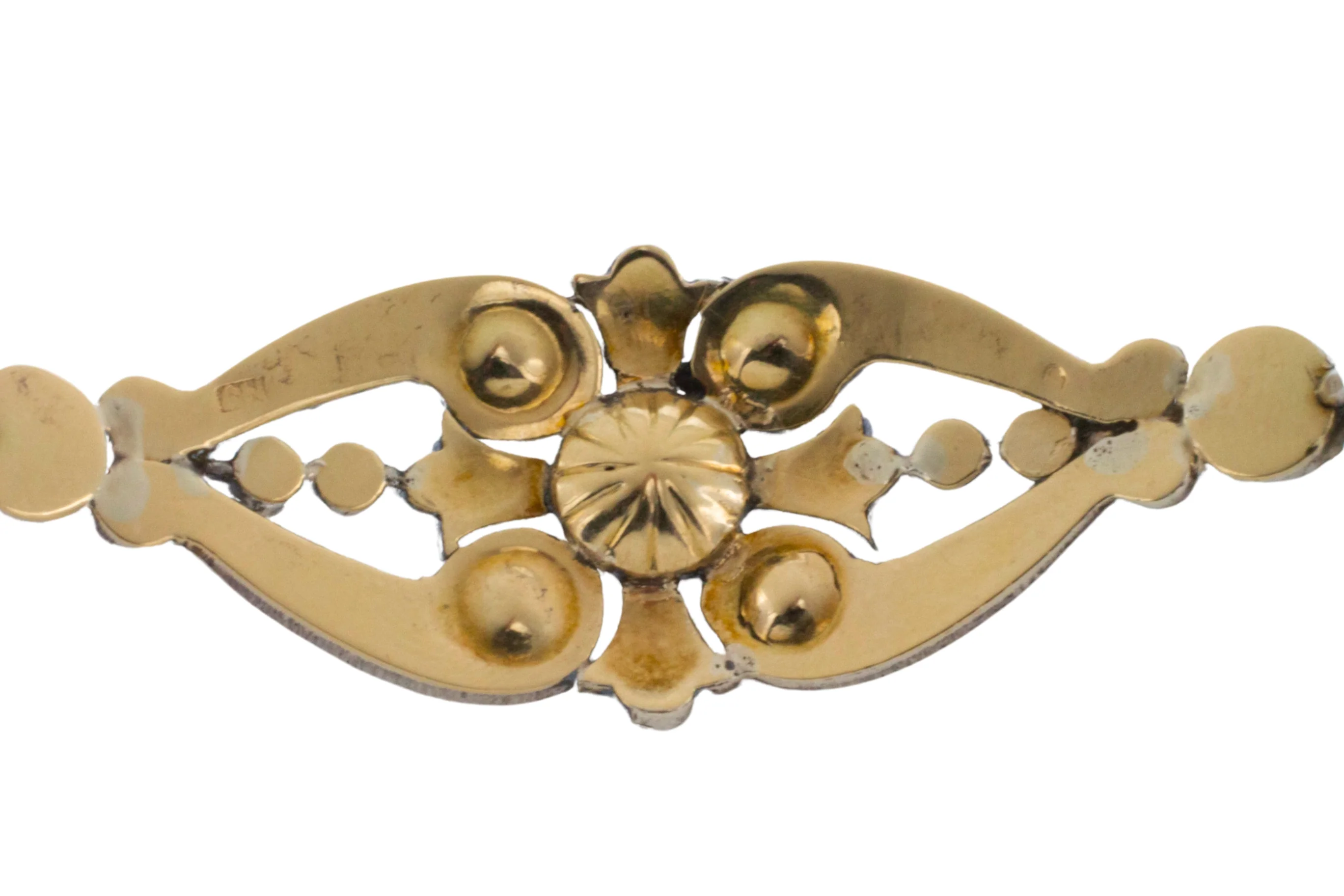 Rose diamond bracelet in silver and 14 carat gold - Image 5