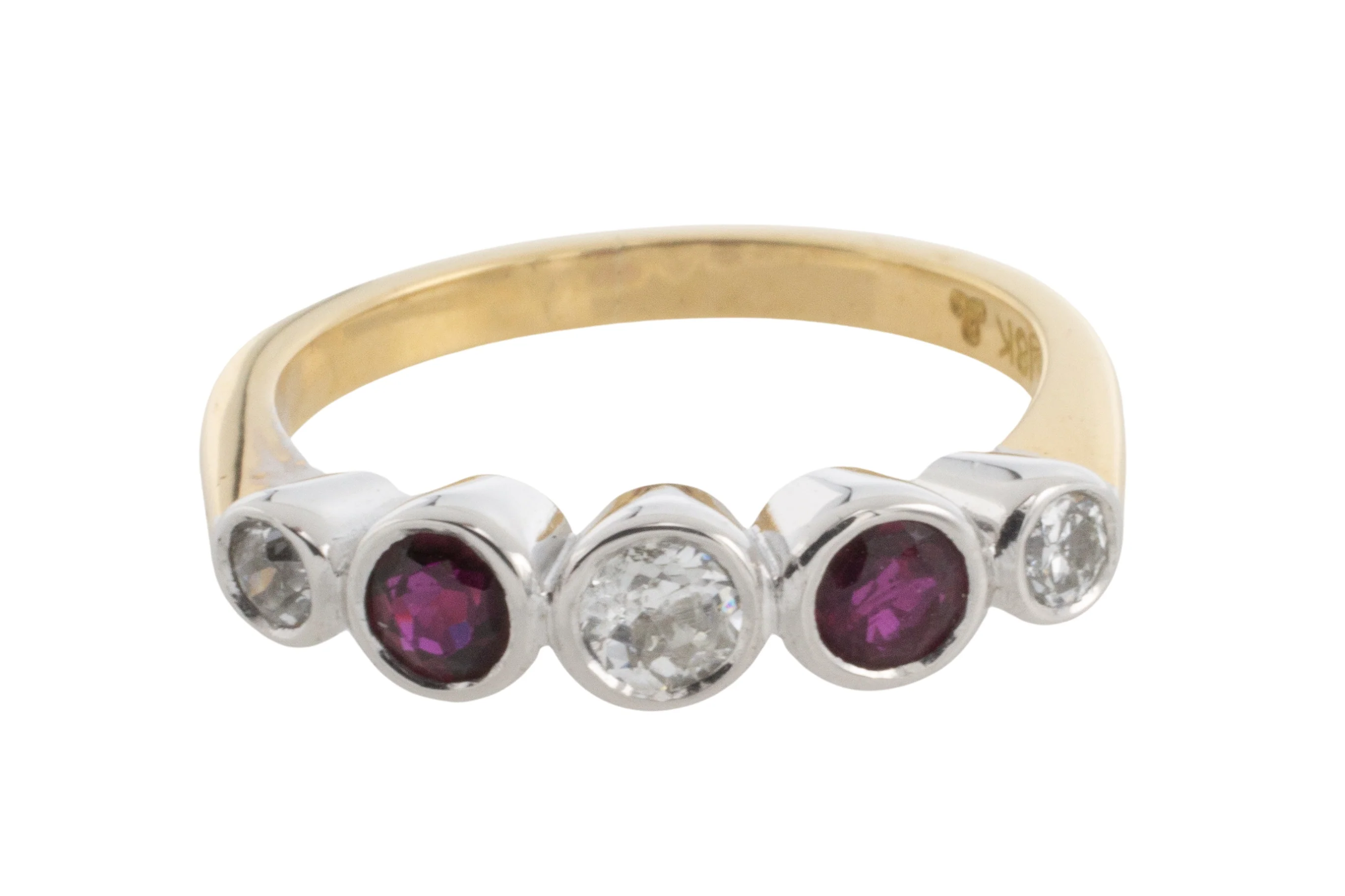 Ruby and diamond ring in 18 carat gold - Image 2