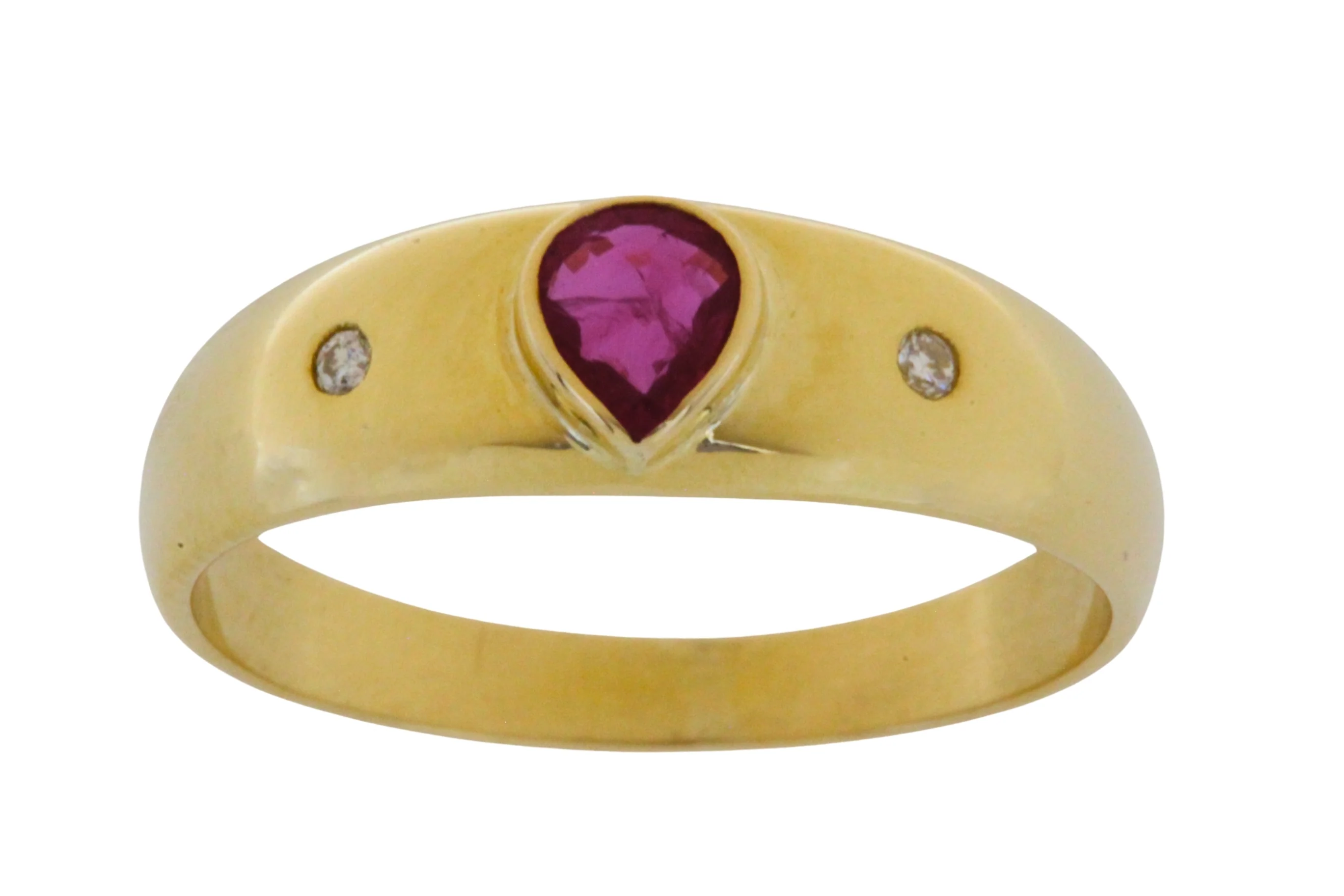 Ruby and diamond ring in 18 carat gold