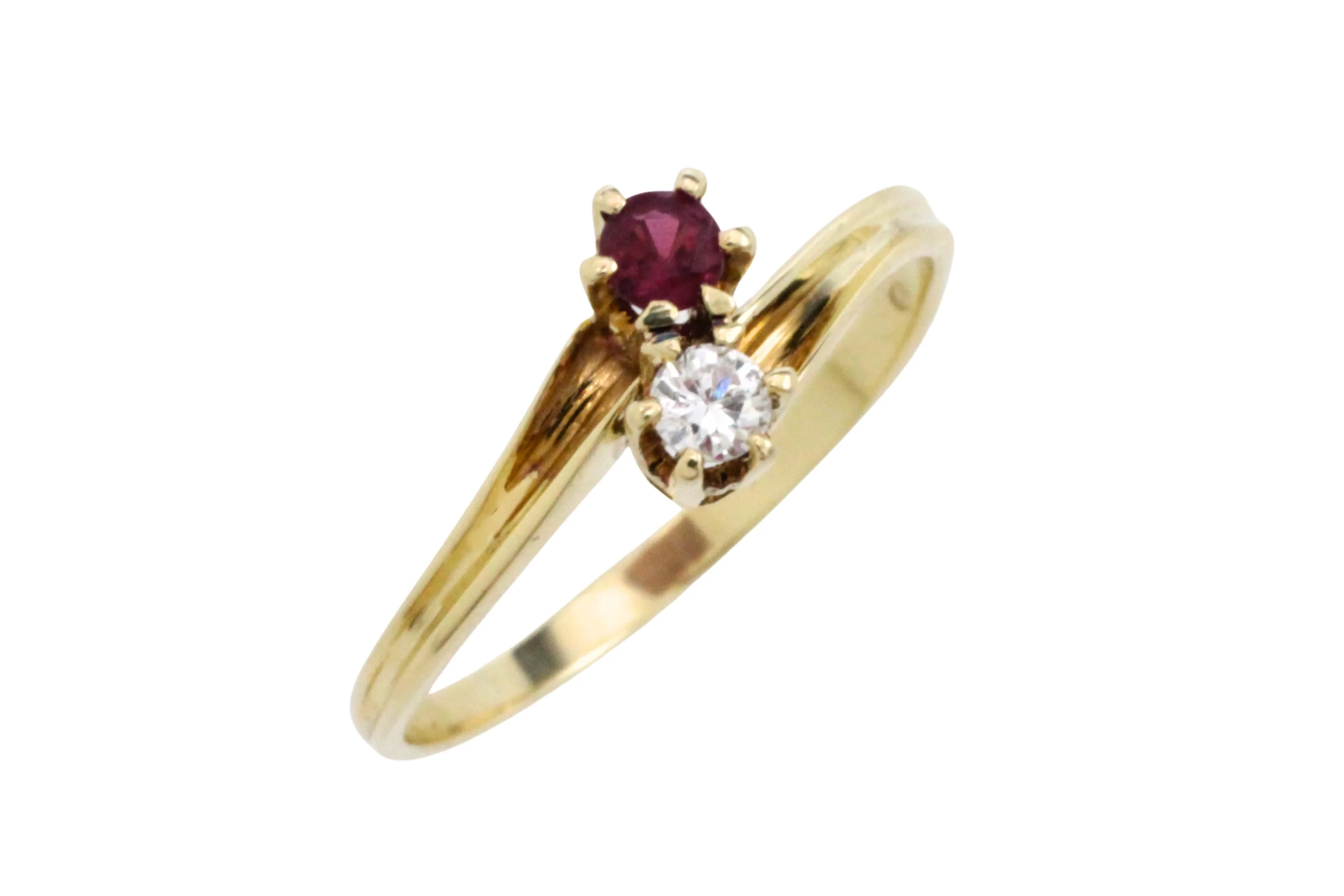 Ruby and diamond Toi et Moi ring - Image 4