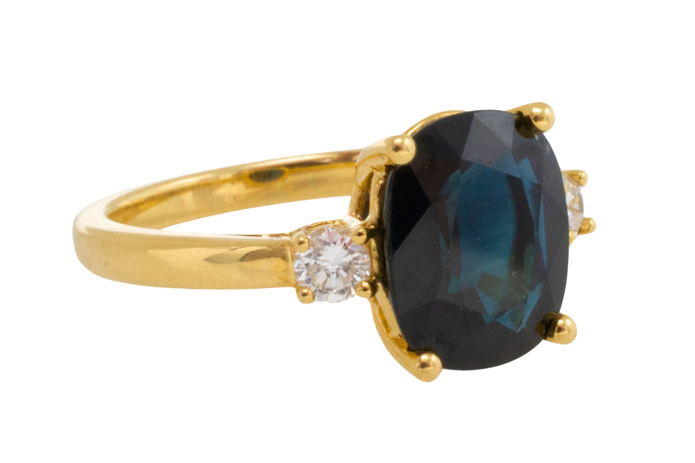 Sapphire and diamond ring in 18 carat gold - Image 4