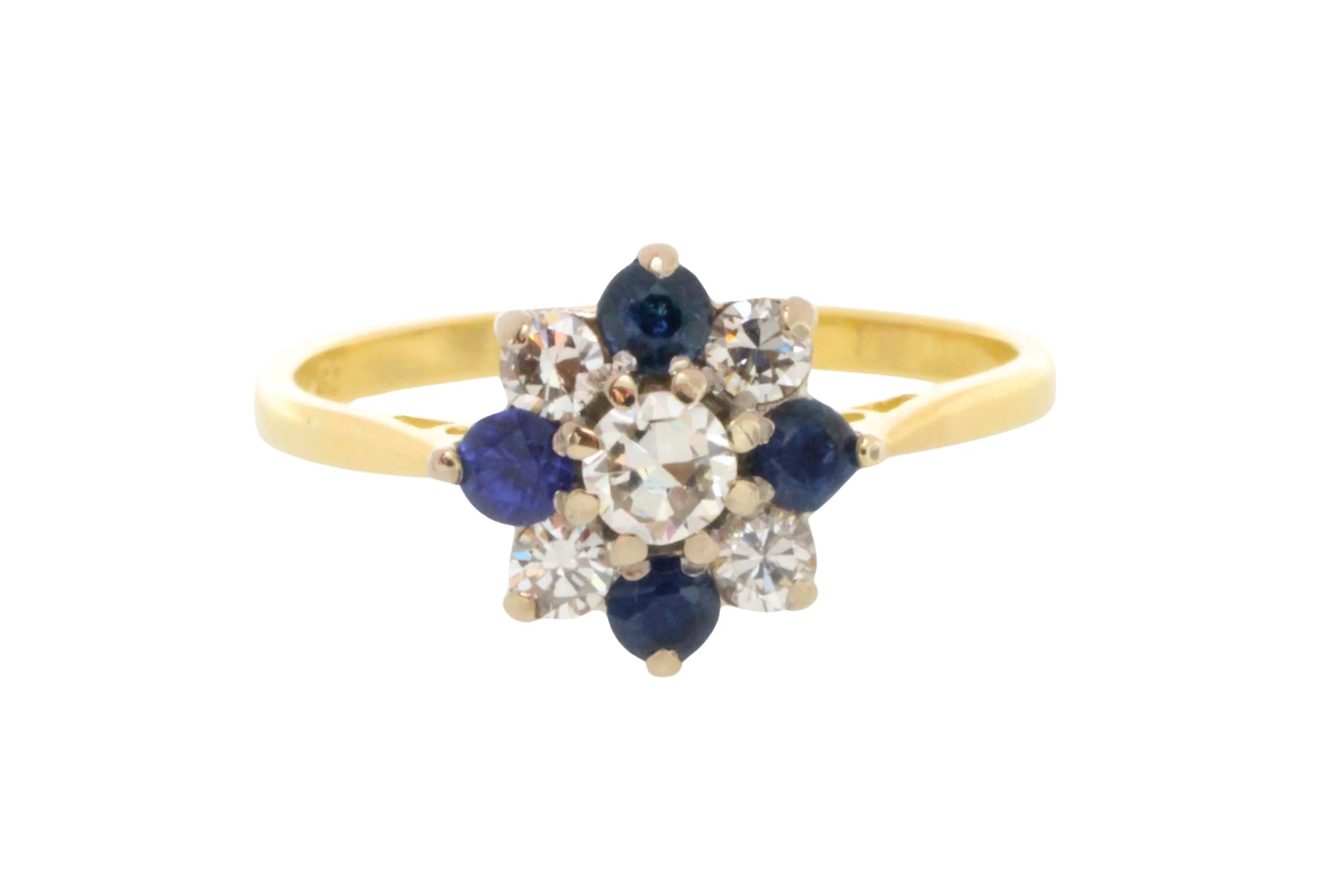Sapphire and diamond ring in 18 carat gold - Image 2