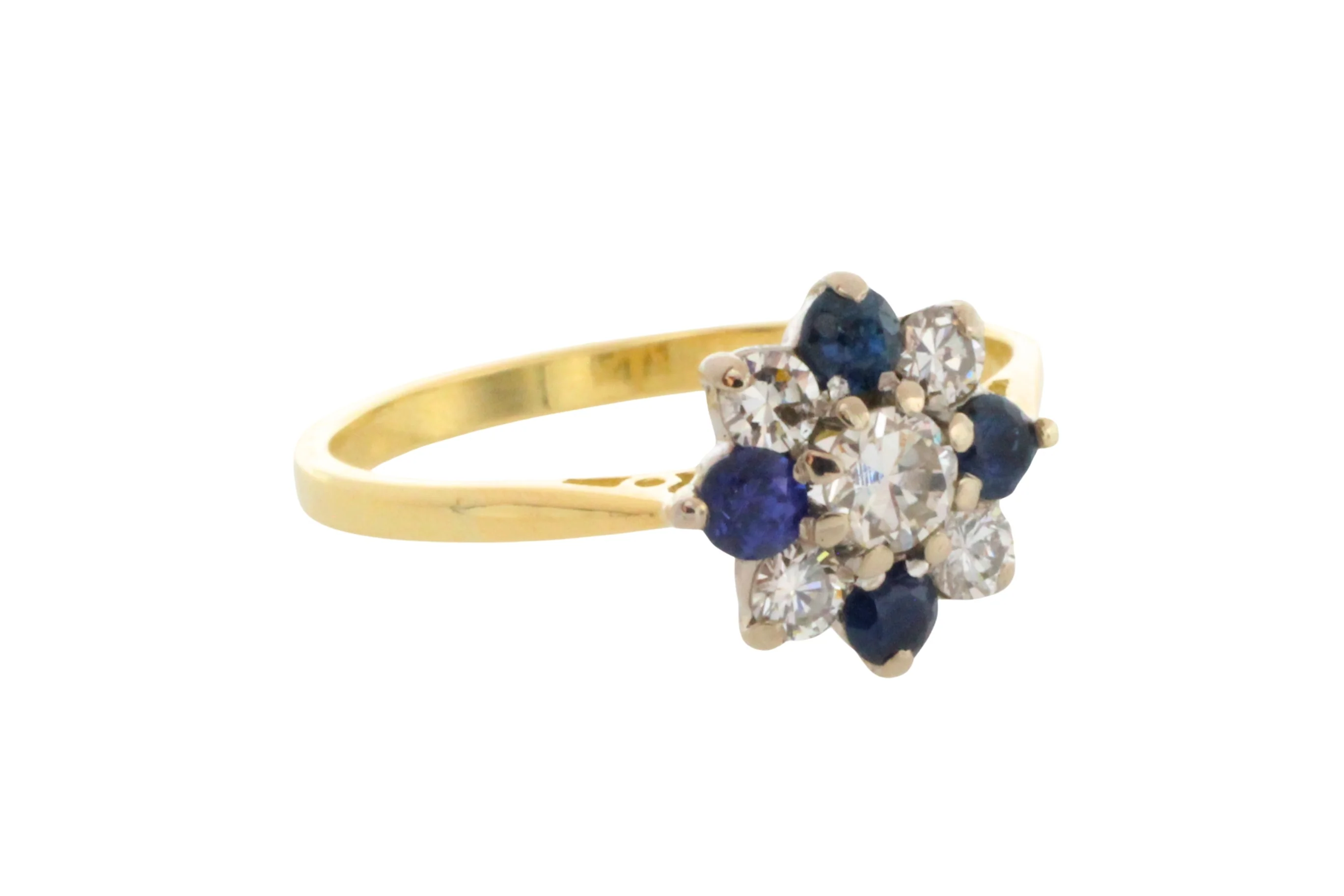 Sapphire and diamond ring in 18 carat gold - Image 4