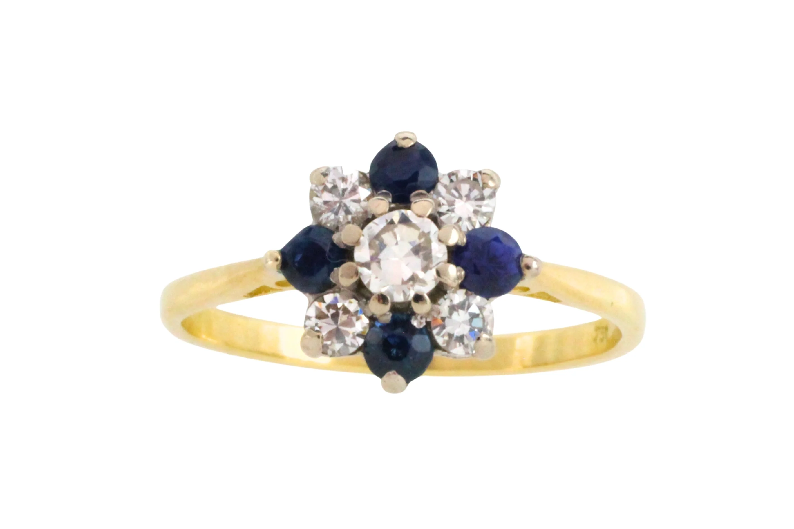Sapphire and diamond ring in 18 carat gold - Image 5