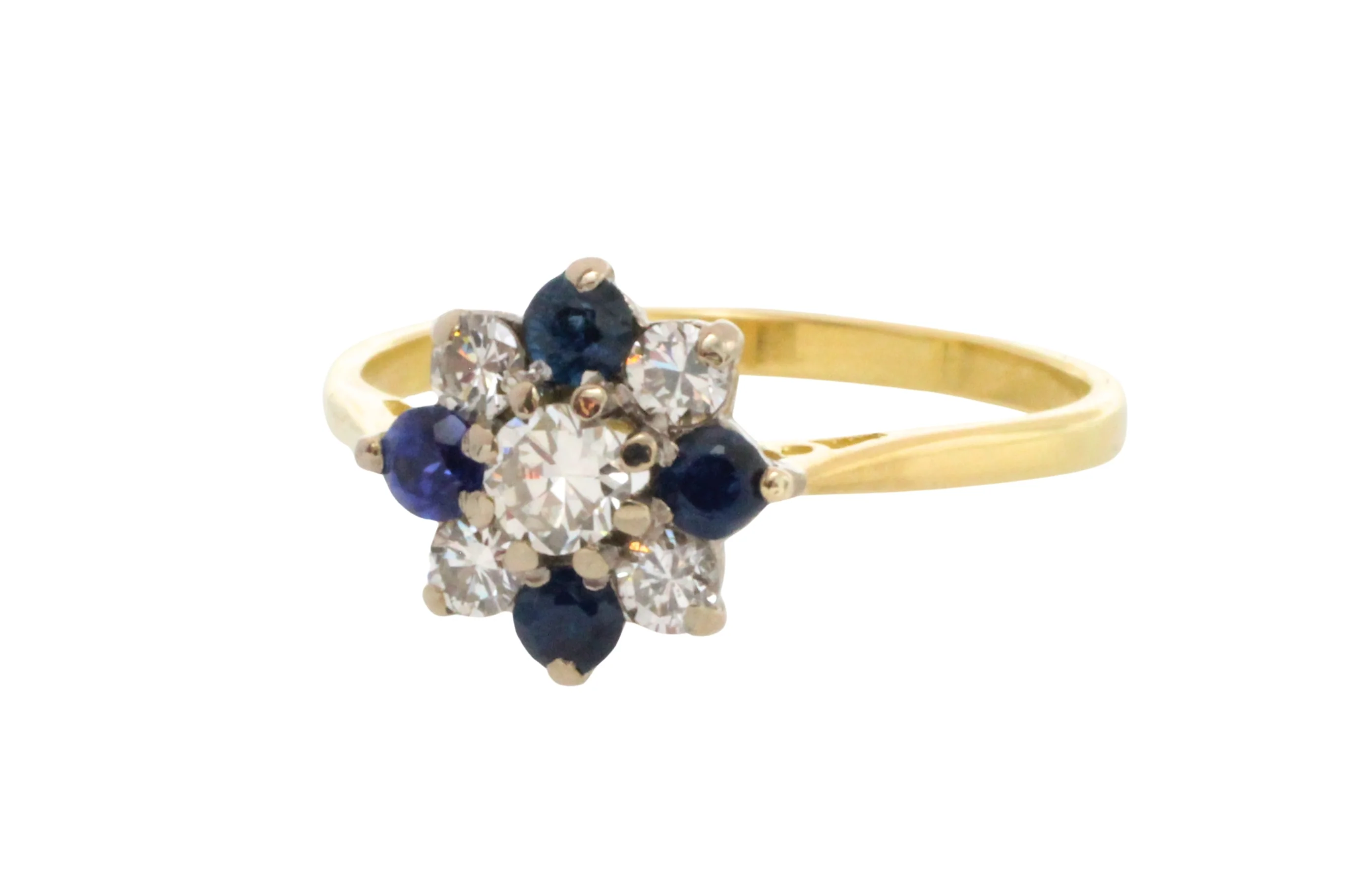 Sapphire and diamond ring in 18 carat gold - Image 6