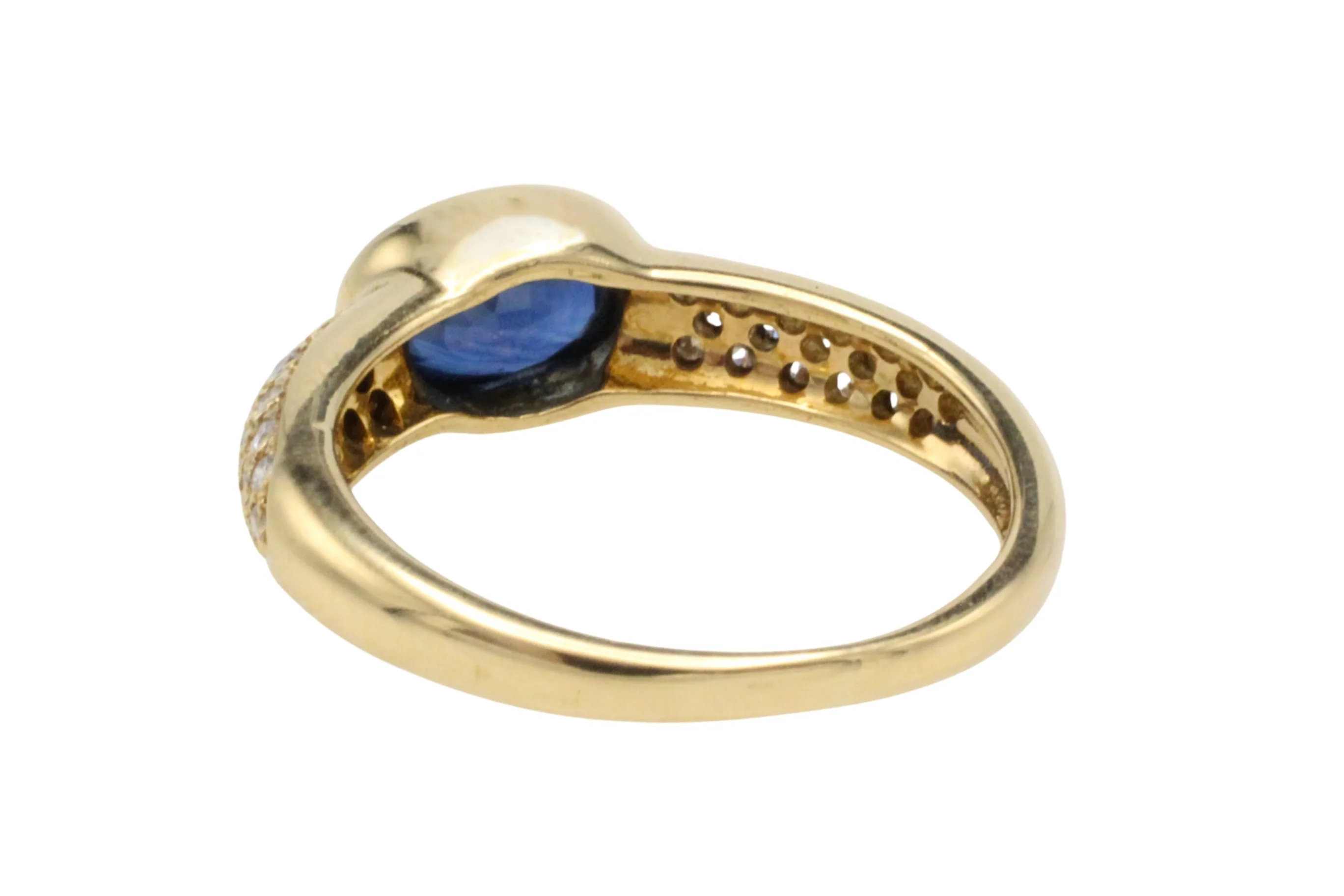 Sapphire and diamond ring in 18 carat gold - Image 5