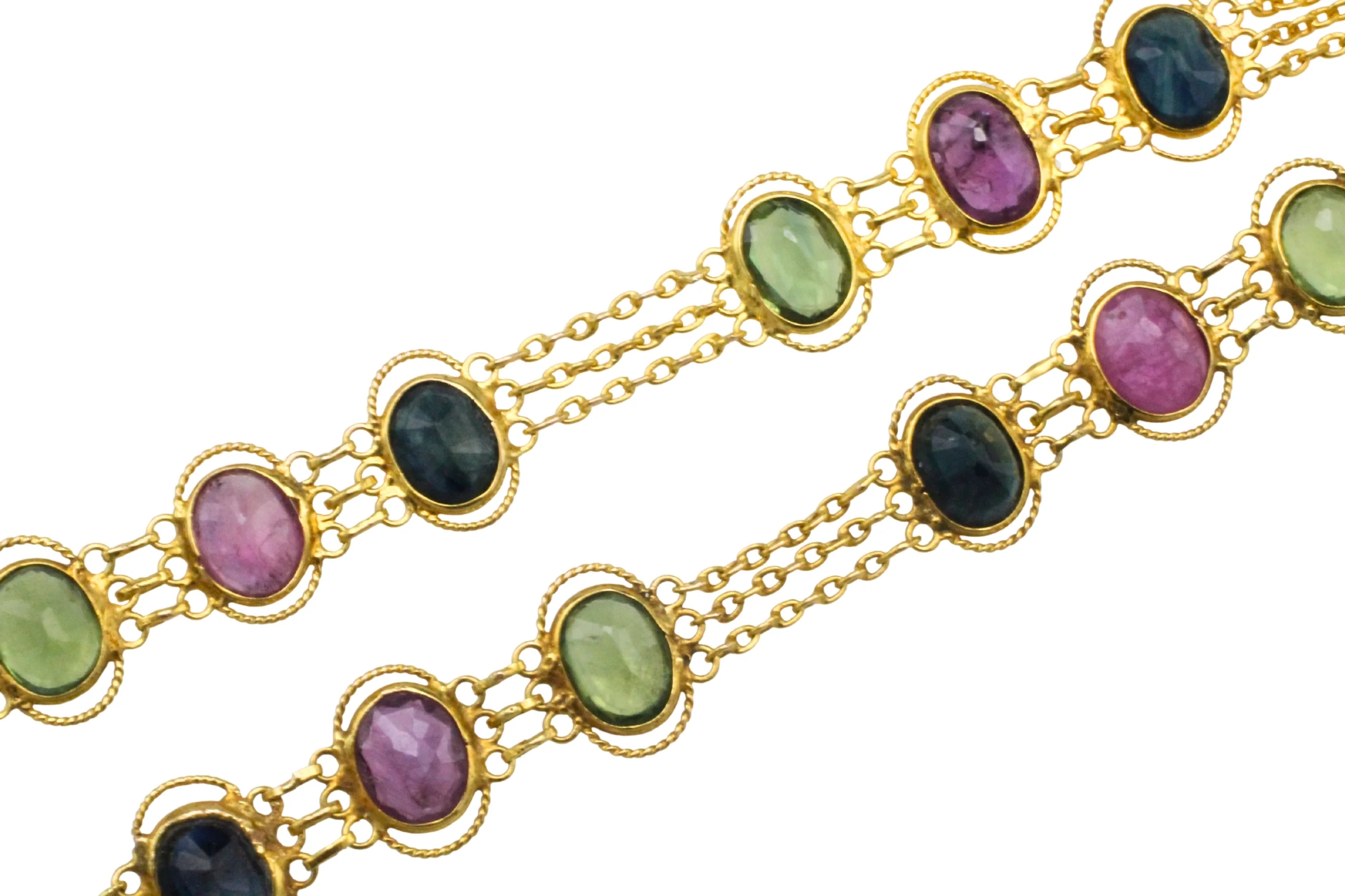 Sapphire ruby and tourmaline braclet - Image 2