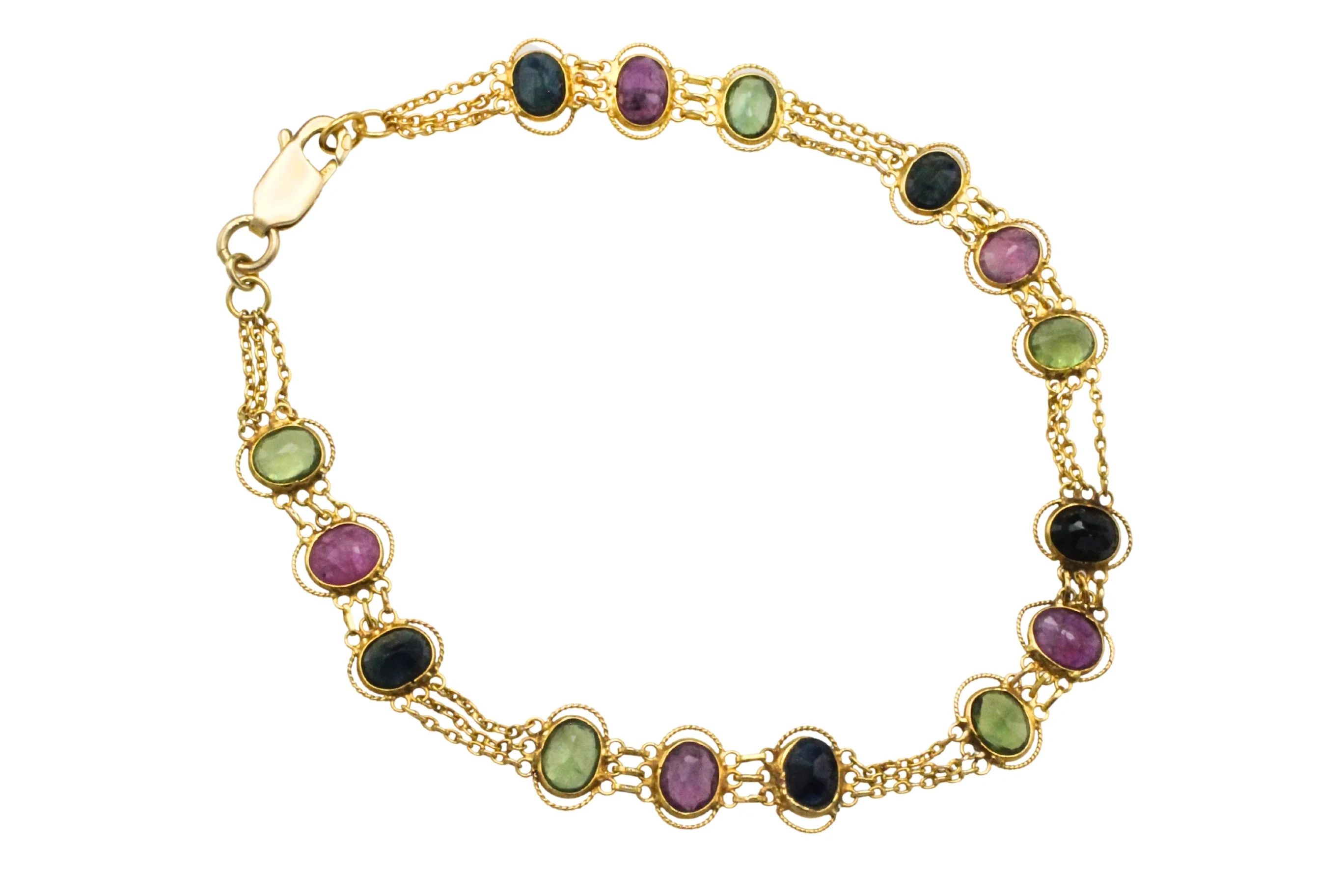 Sapphire ruby and tourmaline braclet - Image 3