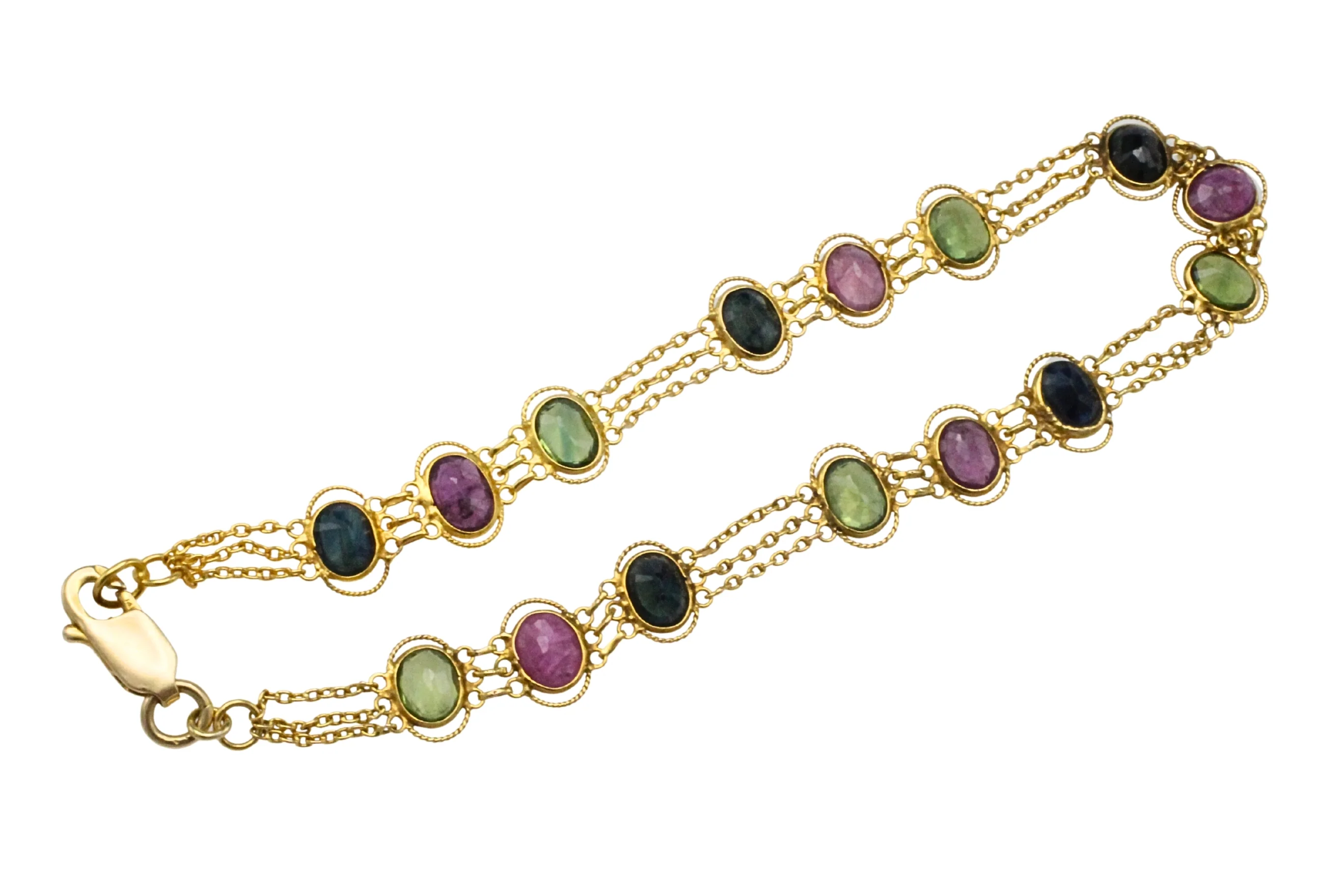 Sapphire ruby and tourmaline braclet - Image 4