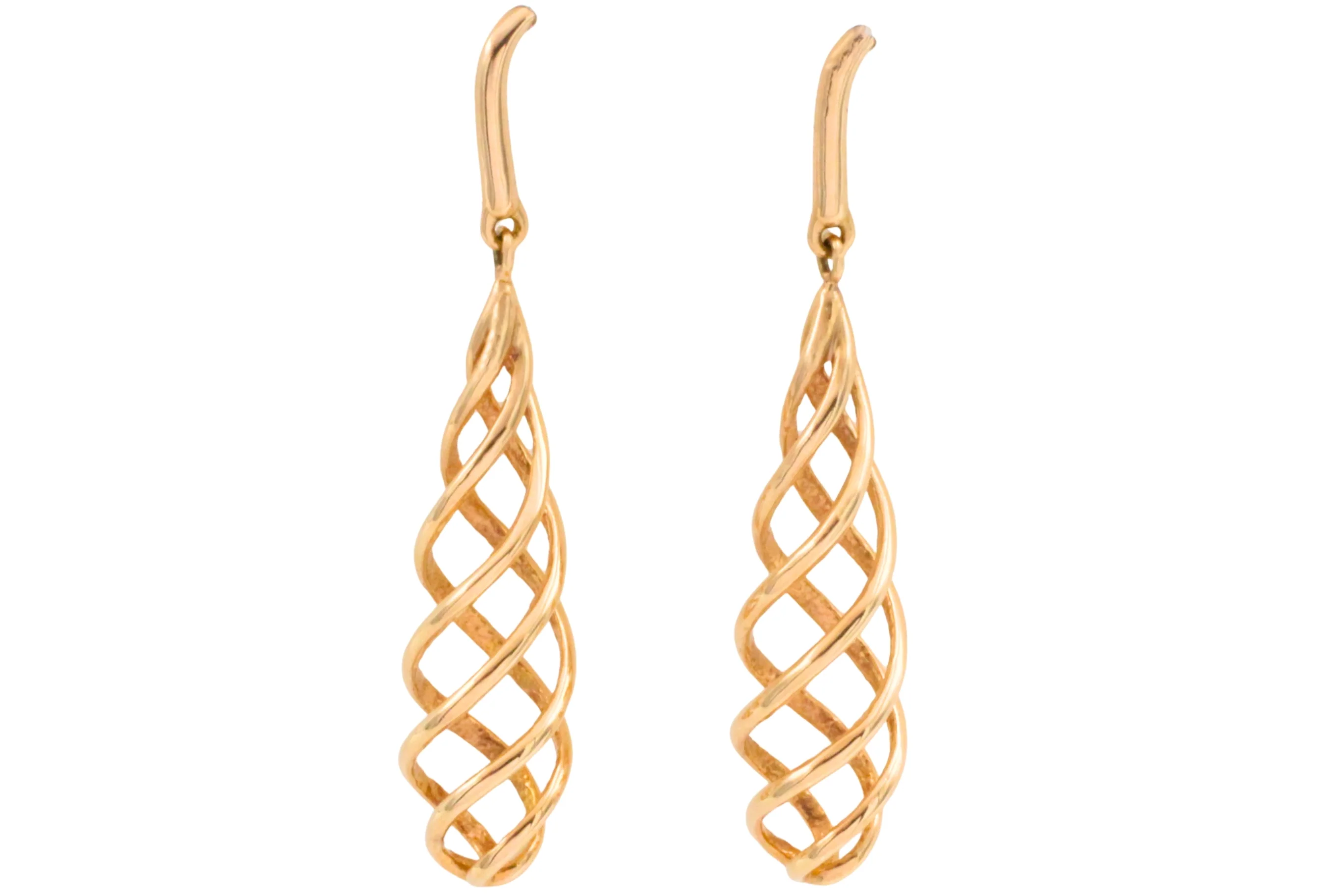 Spiral earrings in 18 carat gold